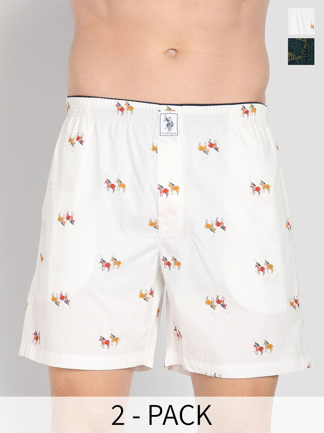 U.S. Polo Assn. Men Pack Of 2 Conversational Printed Cotton Boxers 22596640-1-26077946-picture-38