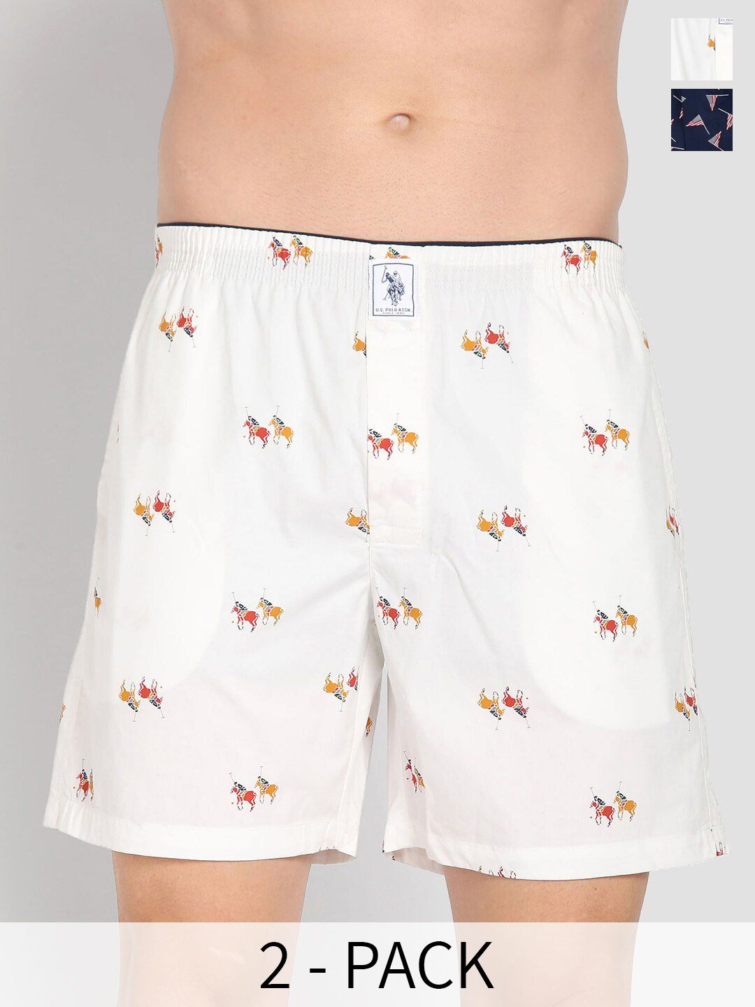 U.S. Polo Assn. Men Pack Of 2 Conversational Printed Cotton Boxers 22596662-1-26077946-picture-35