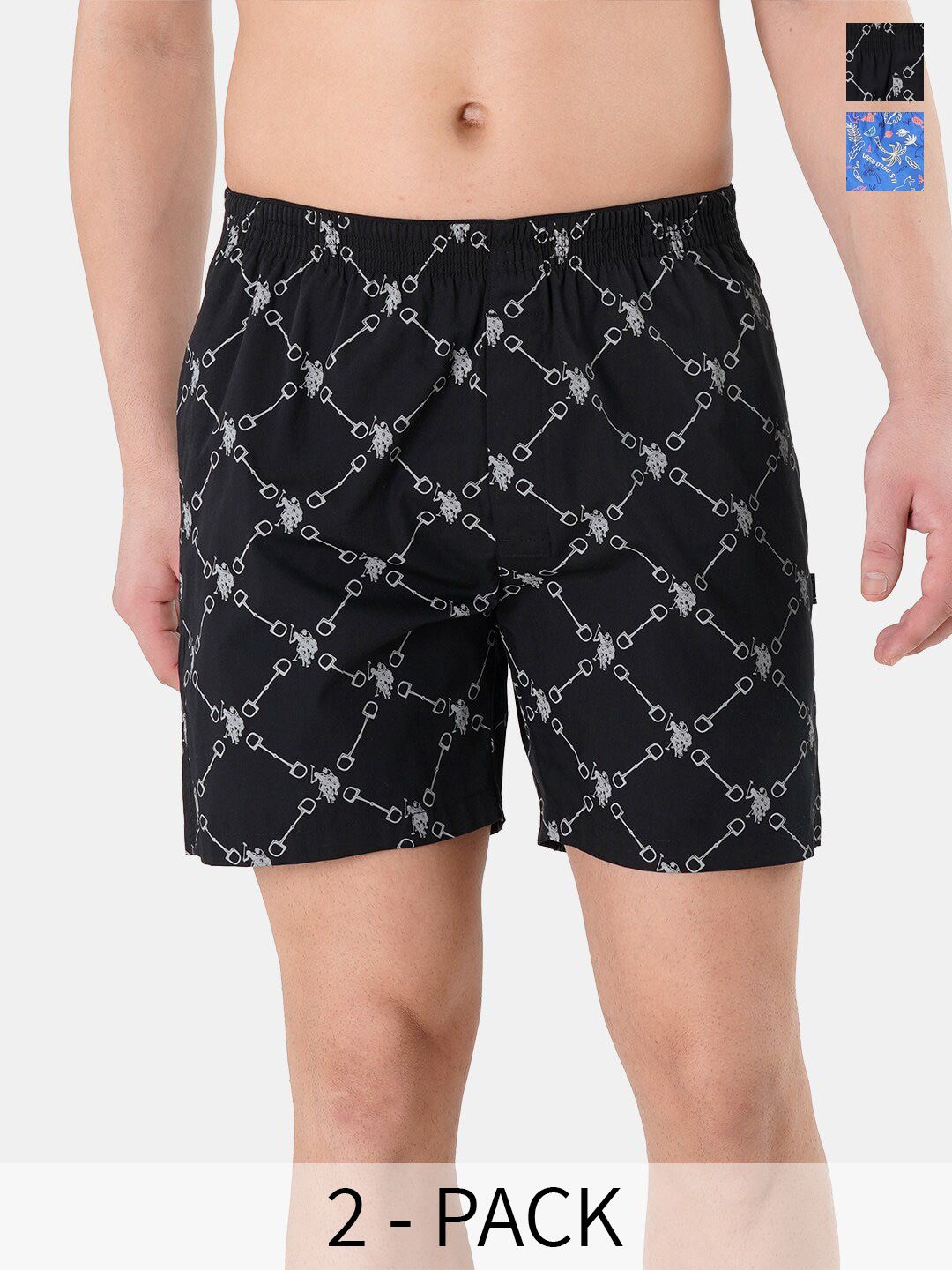 U.S. Polo Assn. Pack Of 2 Printed Pure Cotton Boxers 17730098-1-22596652-1-picture-42