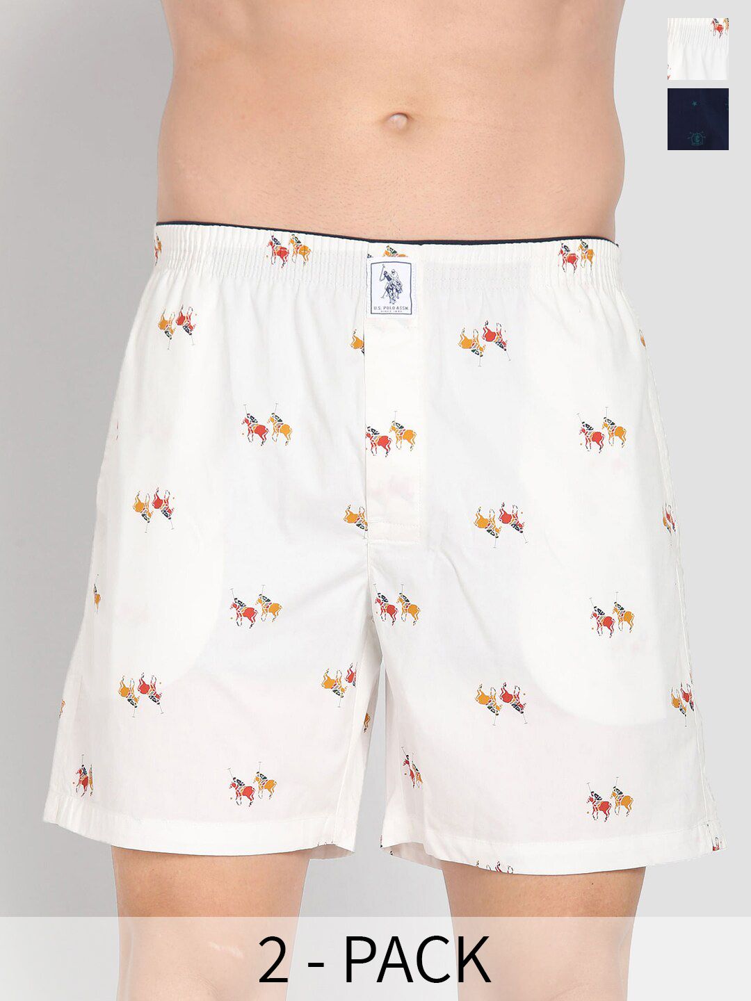 U.S. Polo Assn. Pack Of 2 Printed Pure Cotton Boxers 22596650-1-26077946-1-picture-48