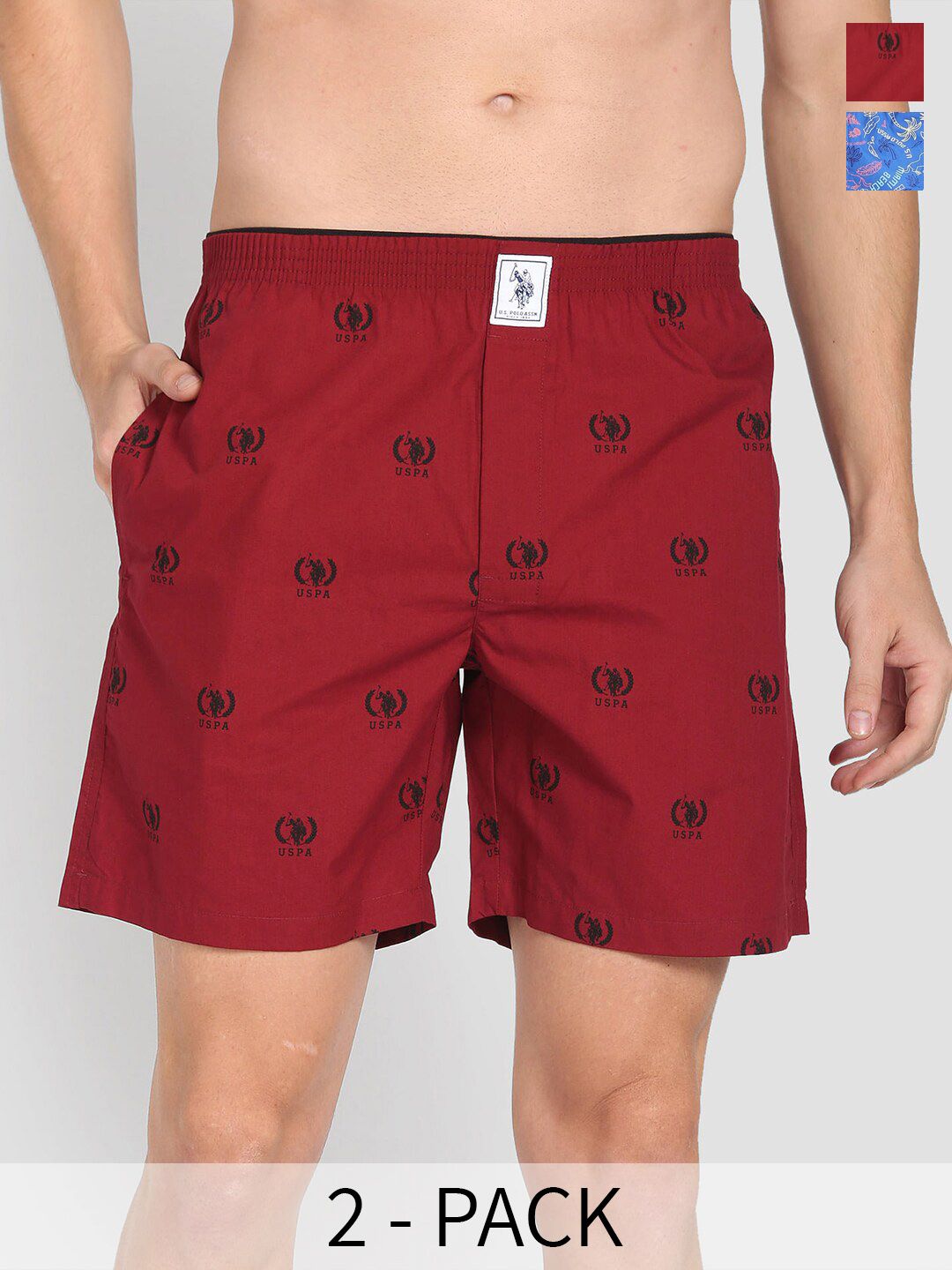 U.S. Polo Assn. Pack Of 2 Printed Pure Cotton Boxers 26077948-1-17730098-1-picture-51