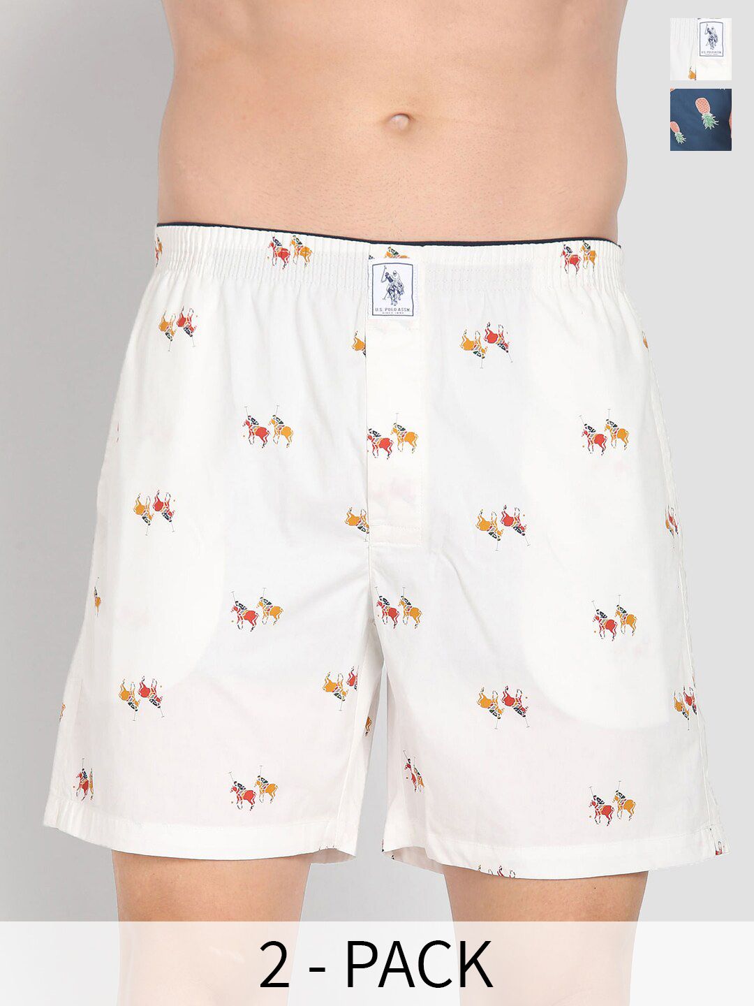 U.S. Polo Assn. Pack Of 2 Printed Pure Cotton Boxers 26077946-1-15246404-picture-12