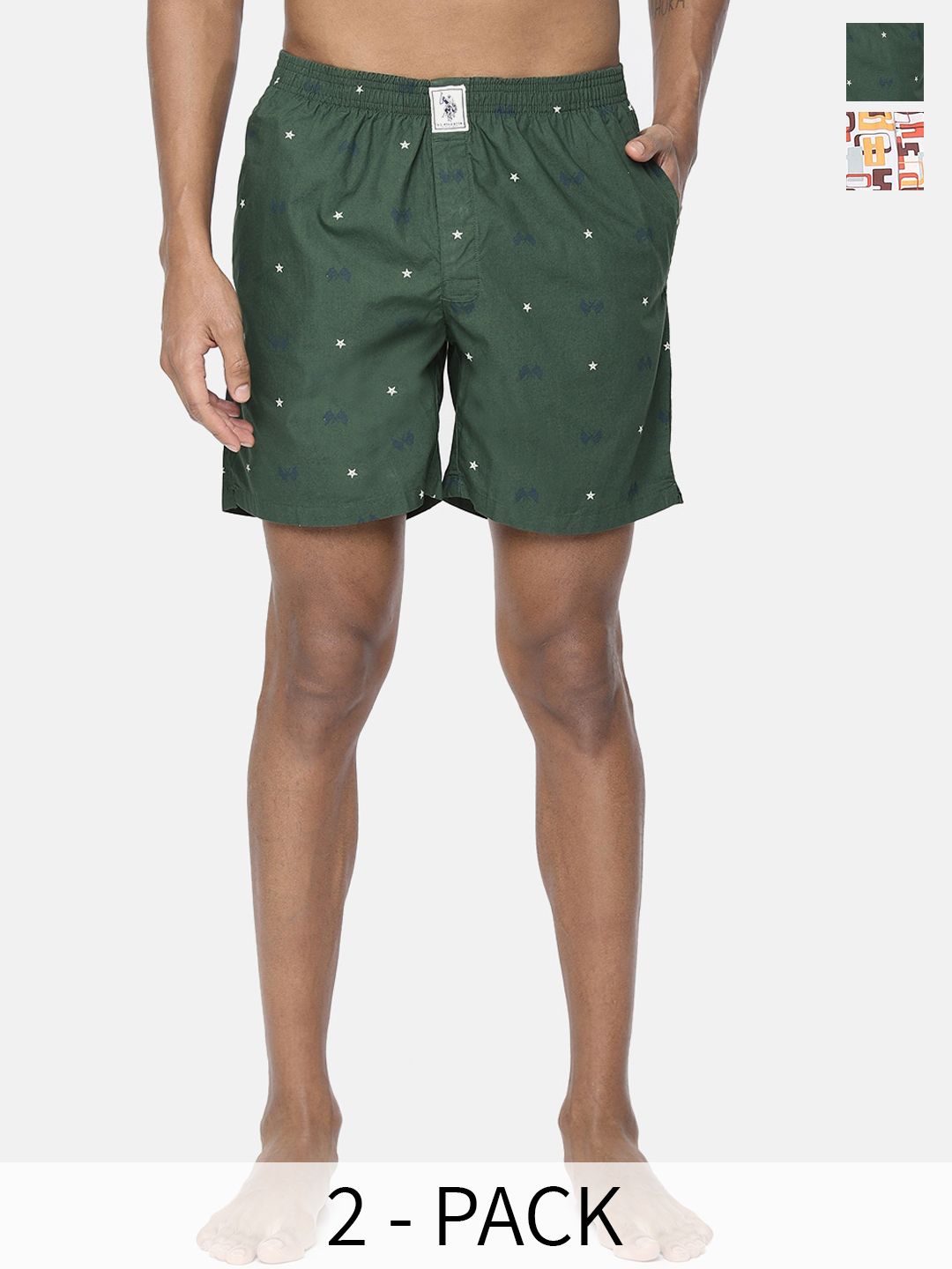 U.S. Polo Assn. Pack Of 2 Printed Pure Cotton Boxers 25048624-1-9167269-picture-26