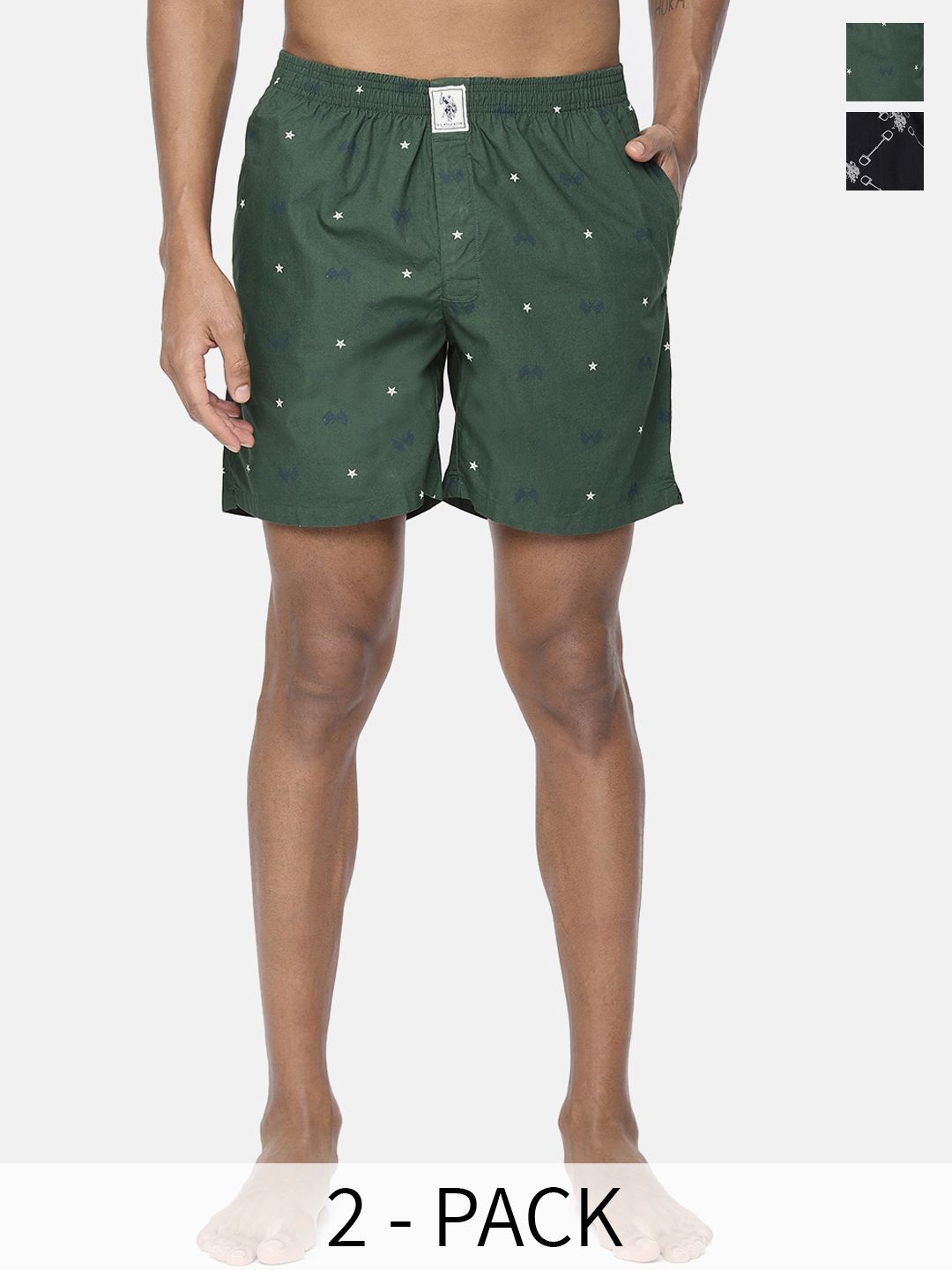 U.S. Polo Assn. Pack Of 2 Printed Pure Cotton Boxers 22596652-1-9167269-image-41