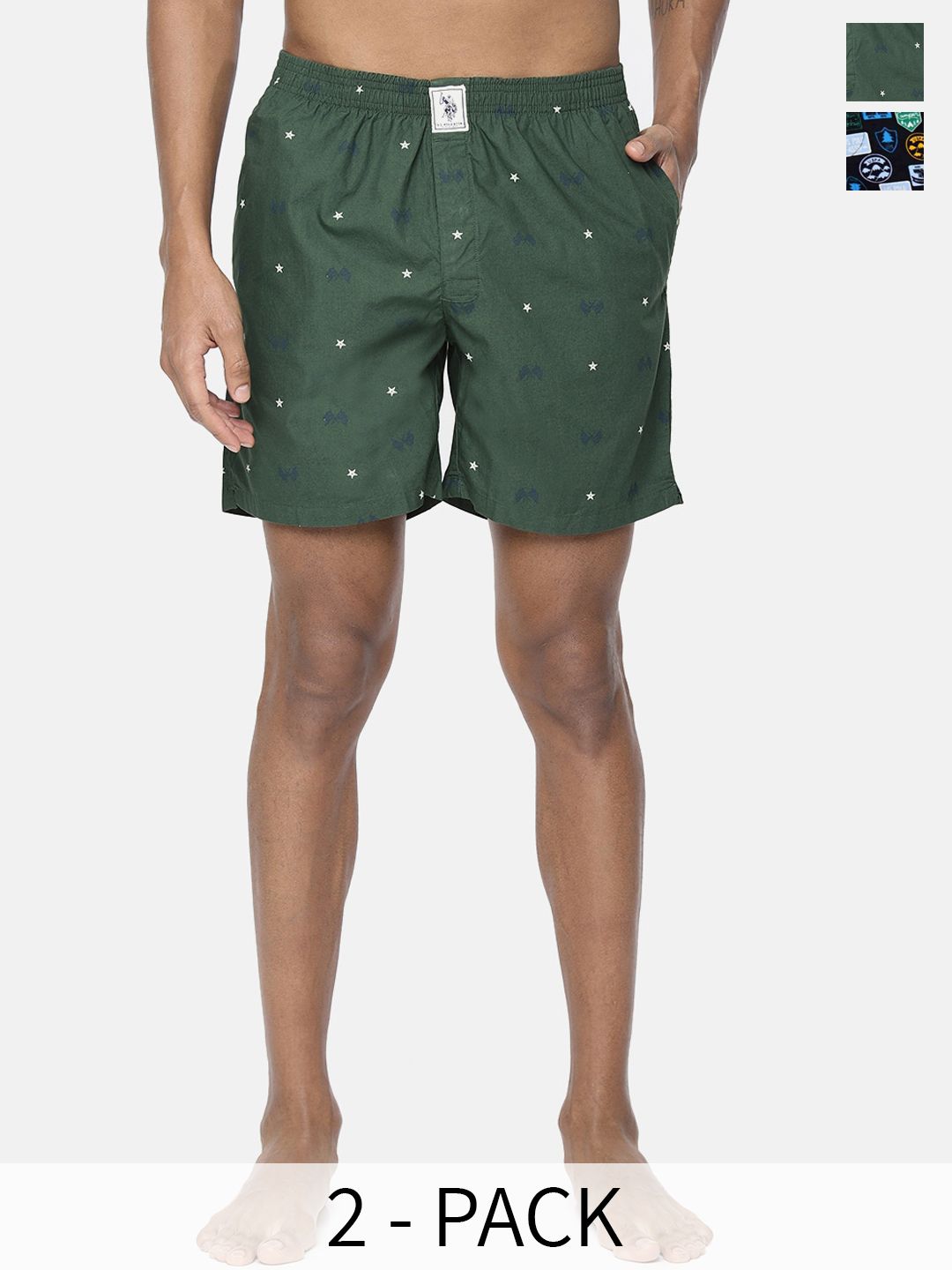 U.S. Polo Assn. Pack Of 2 Printed Pure Cotton Boxers 22596658-1-9167269-image-39