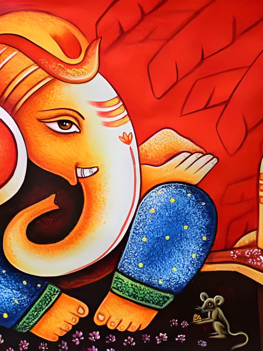 British Terminal Blue & Orange Paper Paintings Wall Art-picture-34