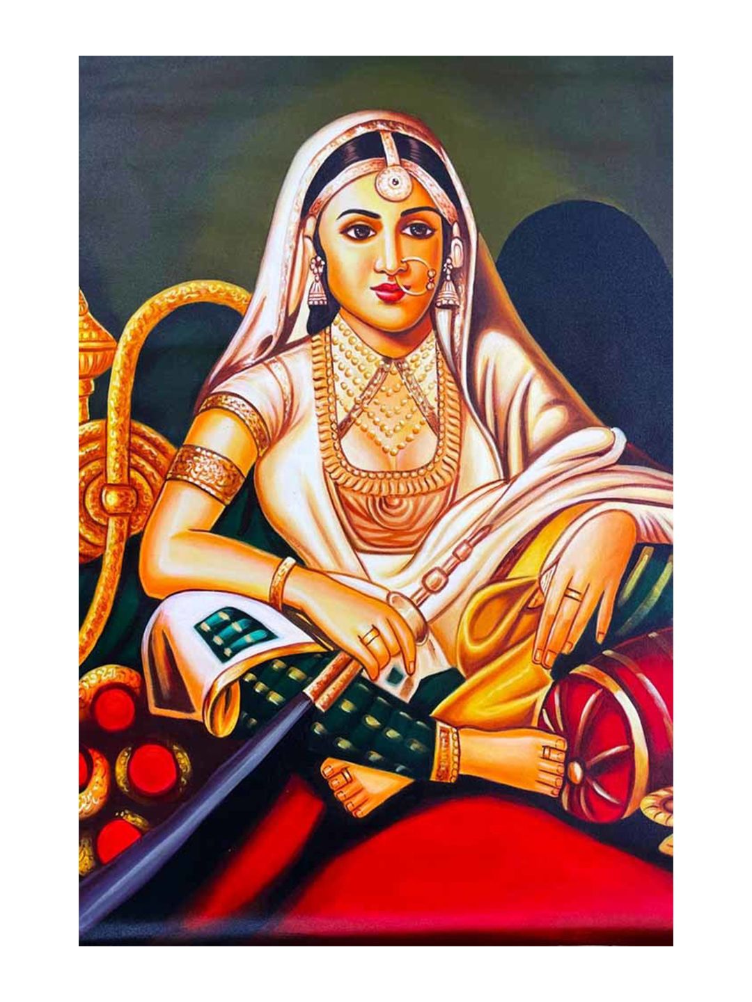 British Terminal White & Beige A Woman Wall Painting Poster-picture-35