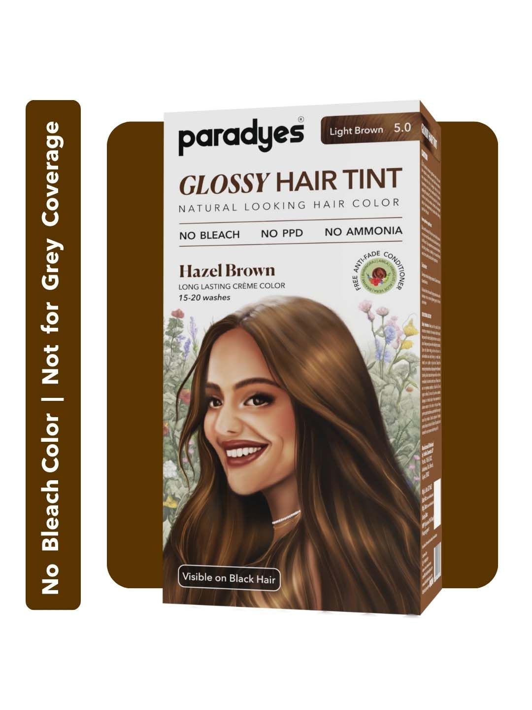 Paradyes Semi-Permanent Creme Glossy Hair Tint Hair Color 160g- Hazel Brown- Light Brown 5