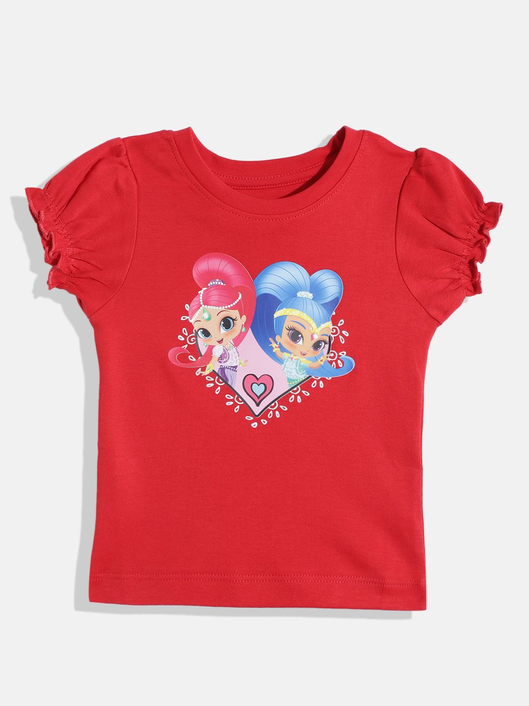 Eteenz Infant Girls Print Puff Sleeve Cotton Top-picture-14