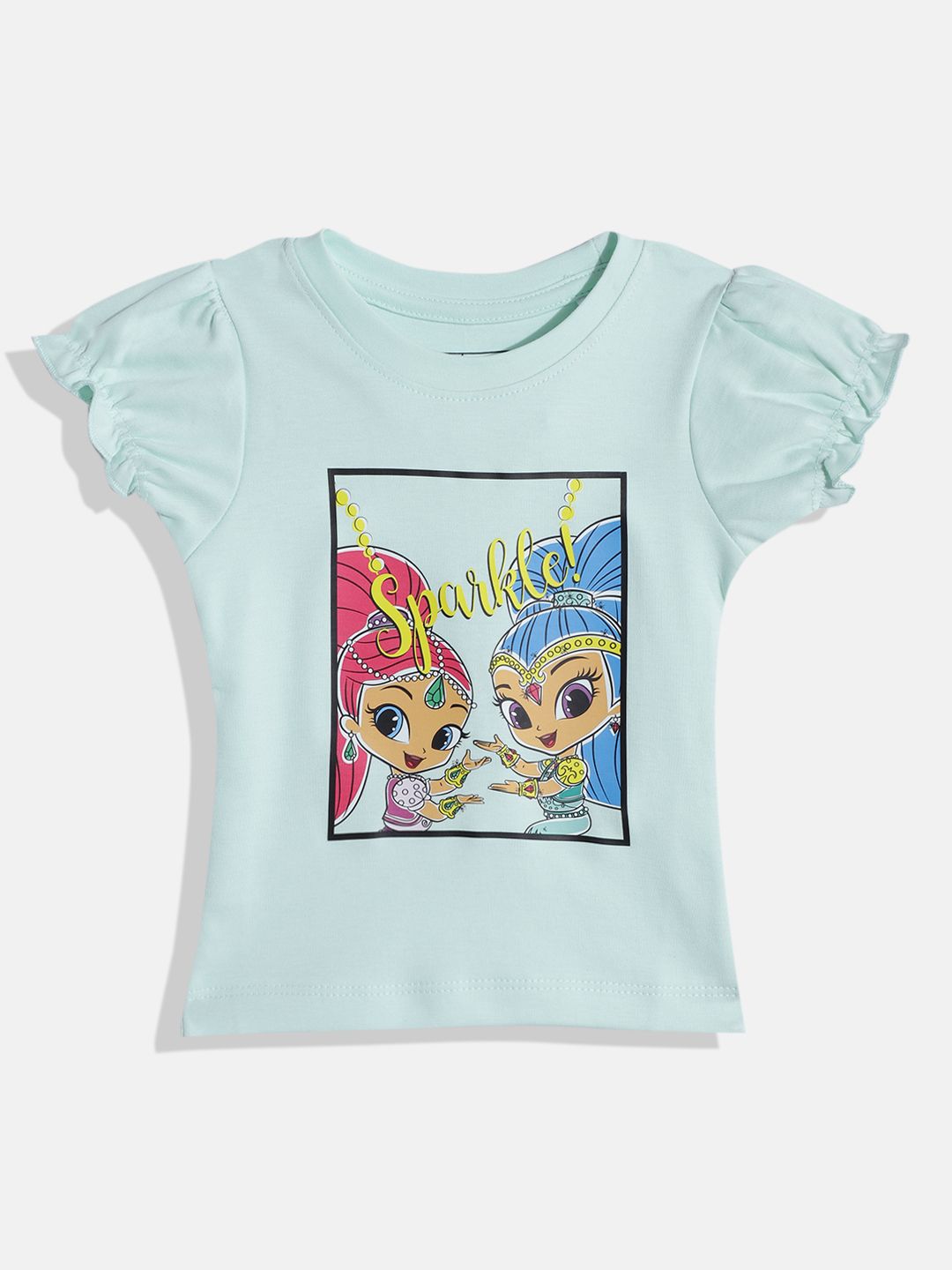 Eteenz Infant Girls Print Puff Sleeve Cotton Top-picture-18