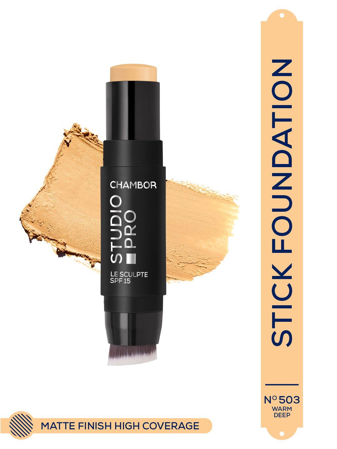 Chambor Studio Pro Le Sculpte SPF 15 Matte Stick Foundation 10g - Warm Deep 503-picture-0
