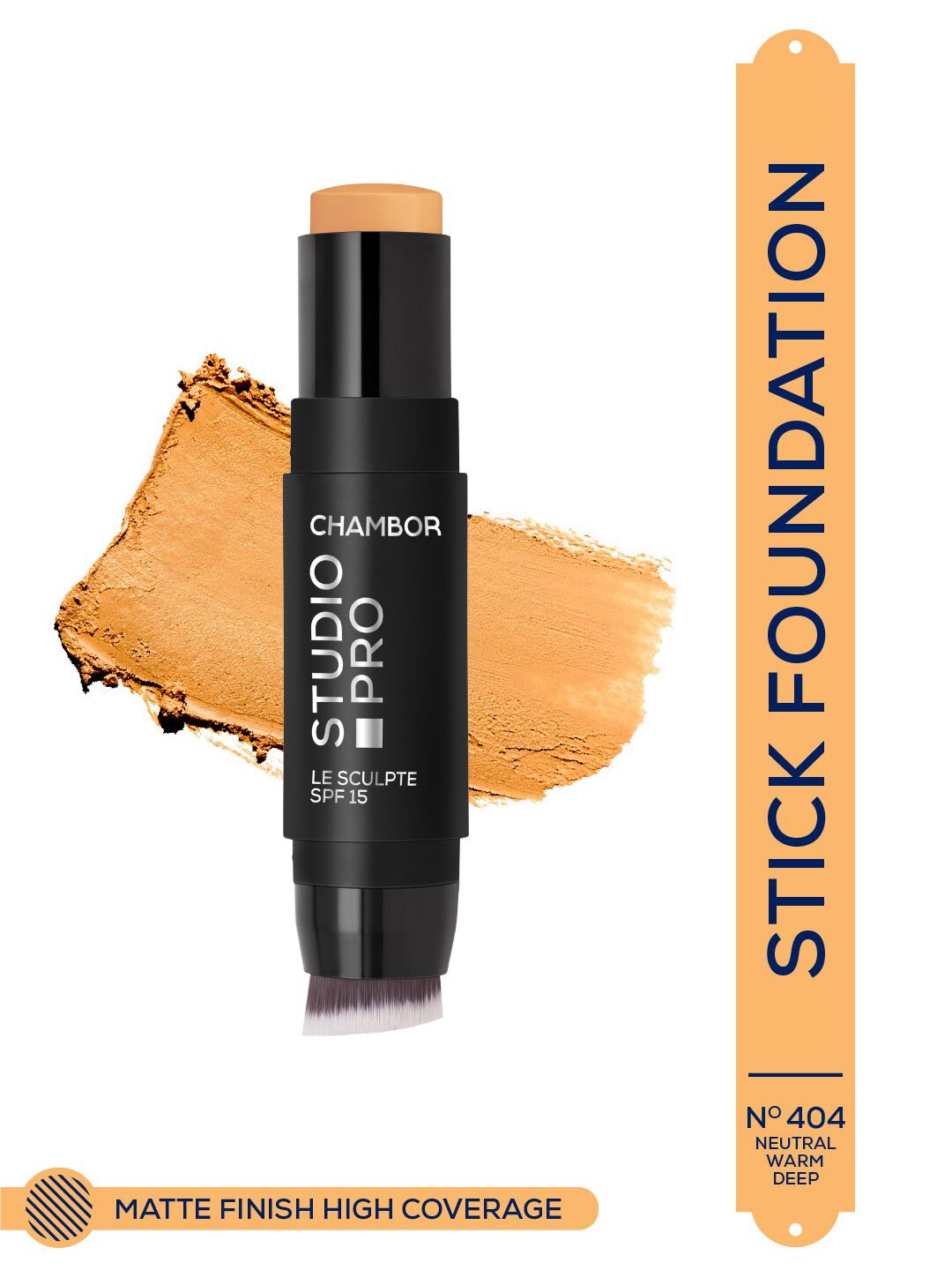 Chambor Studio Pro Le Sculpte SPF 15 Matte Stick Foundation 10g - Neutral Warm Deep N 404-picture-22