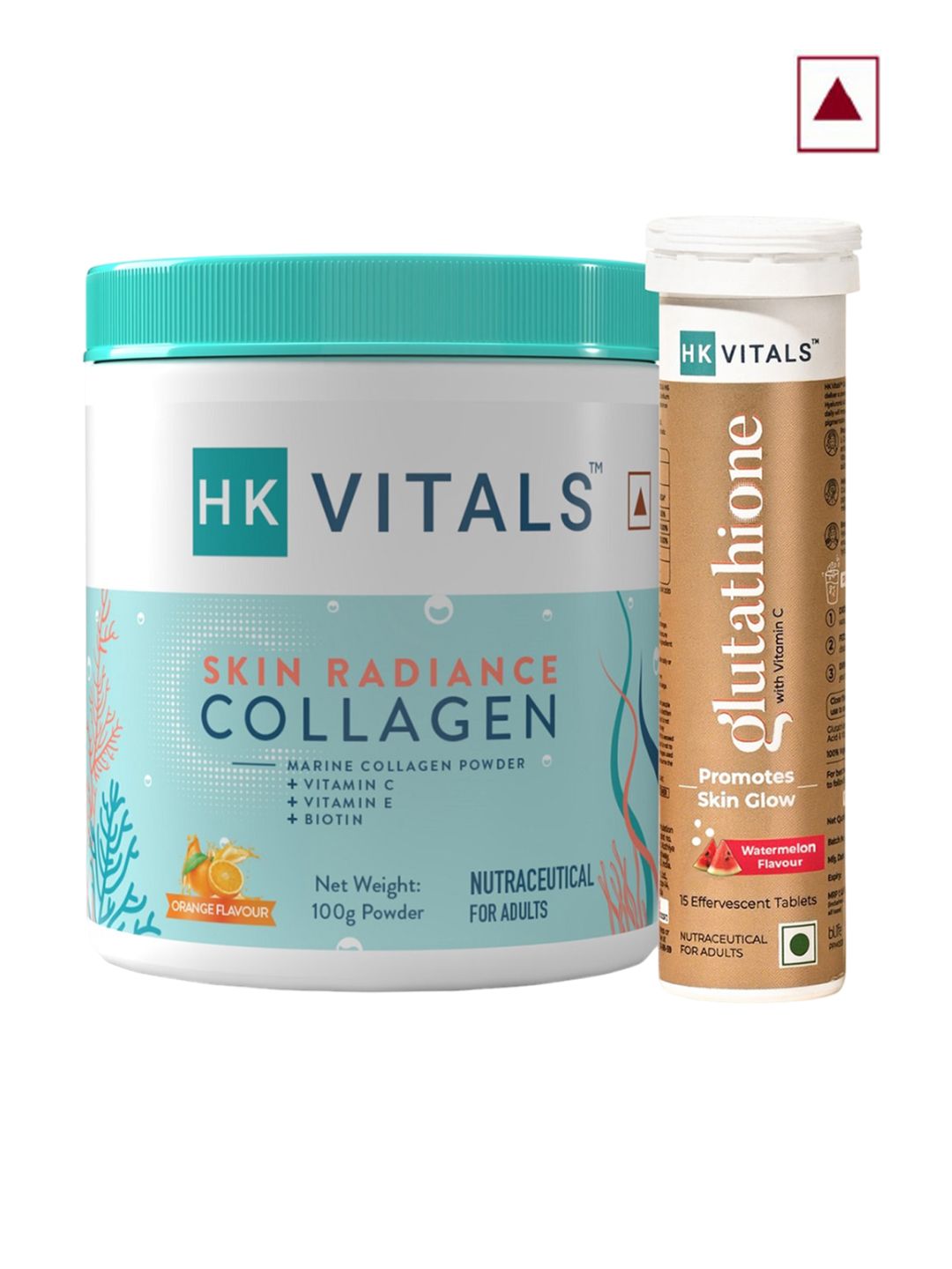 HK VITALS Skin Radiance Orange Collagen Powder 100g & Glutathione Tablets - 15 Tablets-picture-34
