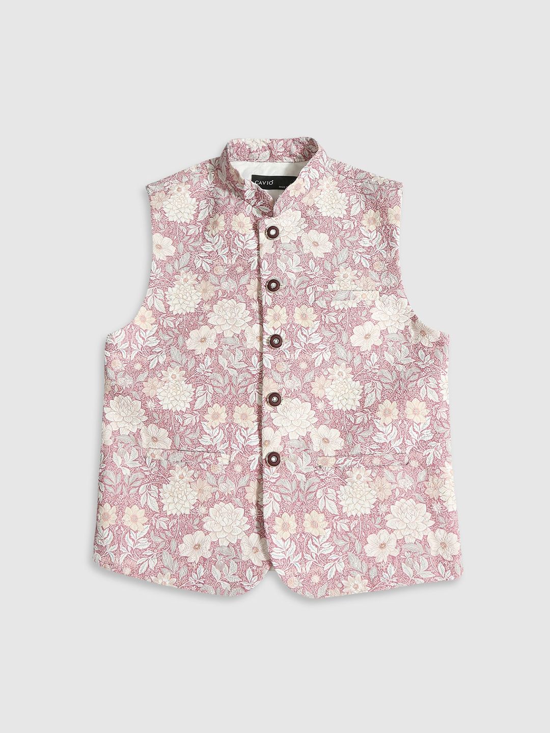 CAVIO Boys Printed Pure Cotton Nehru Jackets-picture-33