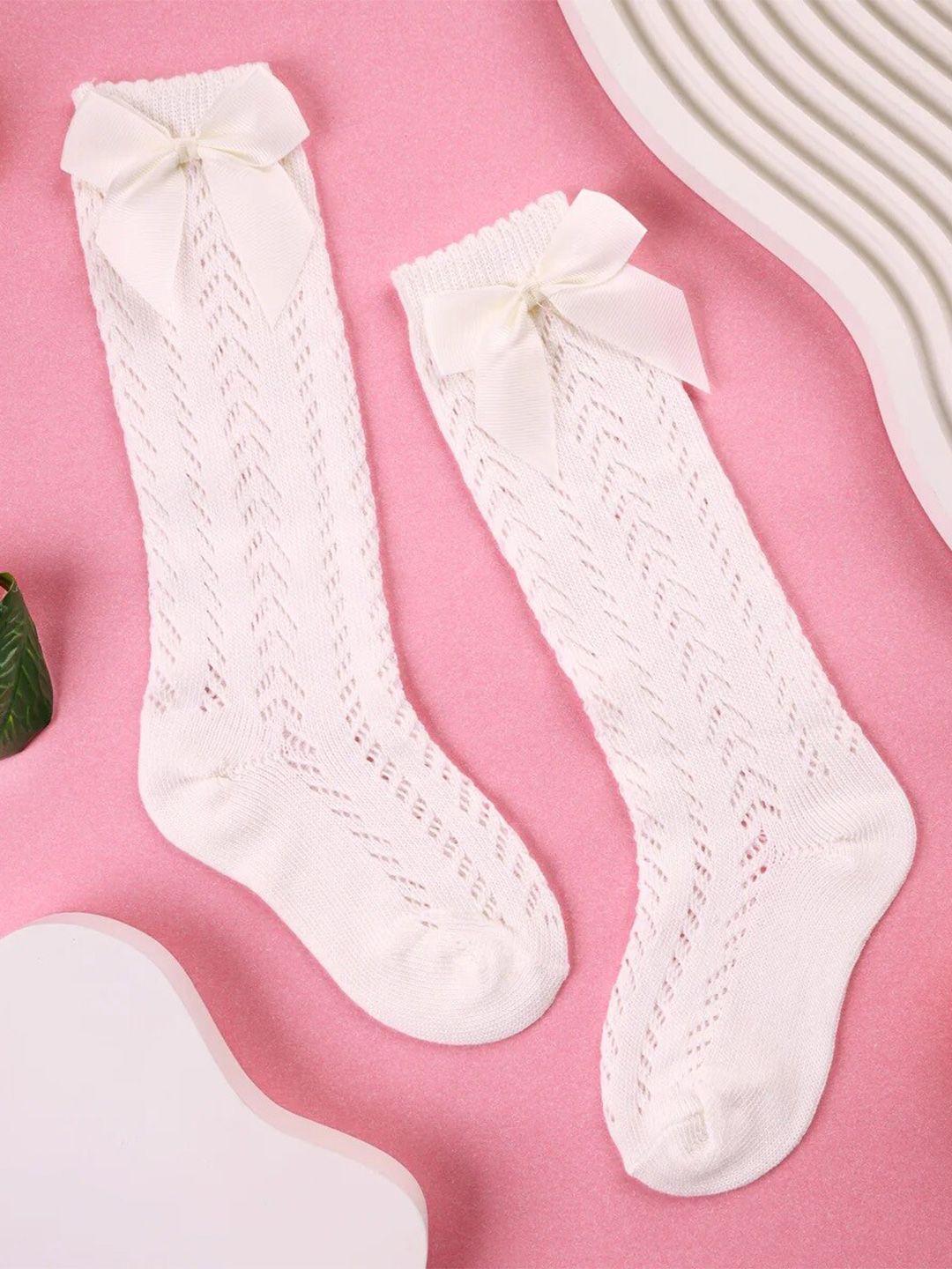KICKS & CRAWL Infants Ribbed Cotton Calf-Length Bow Stocking  Socks-picture-55