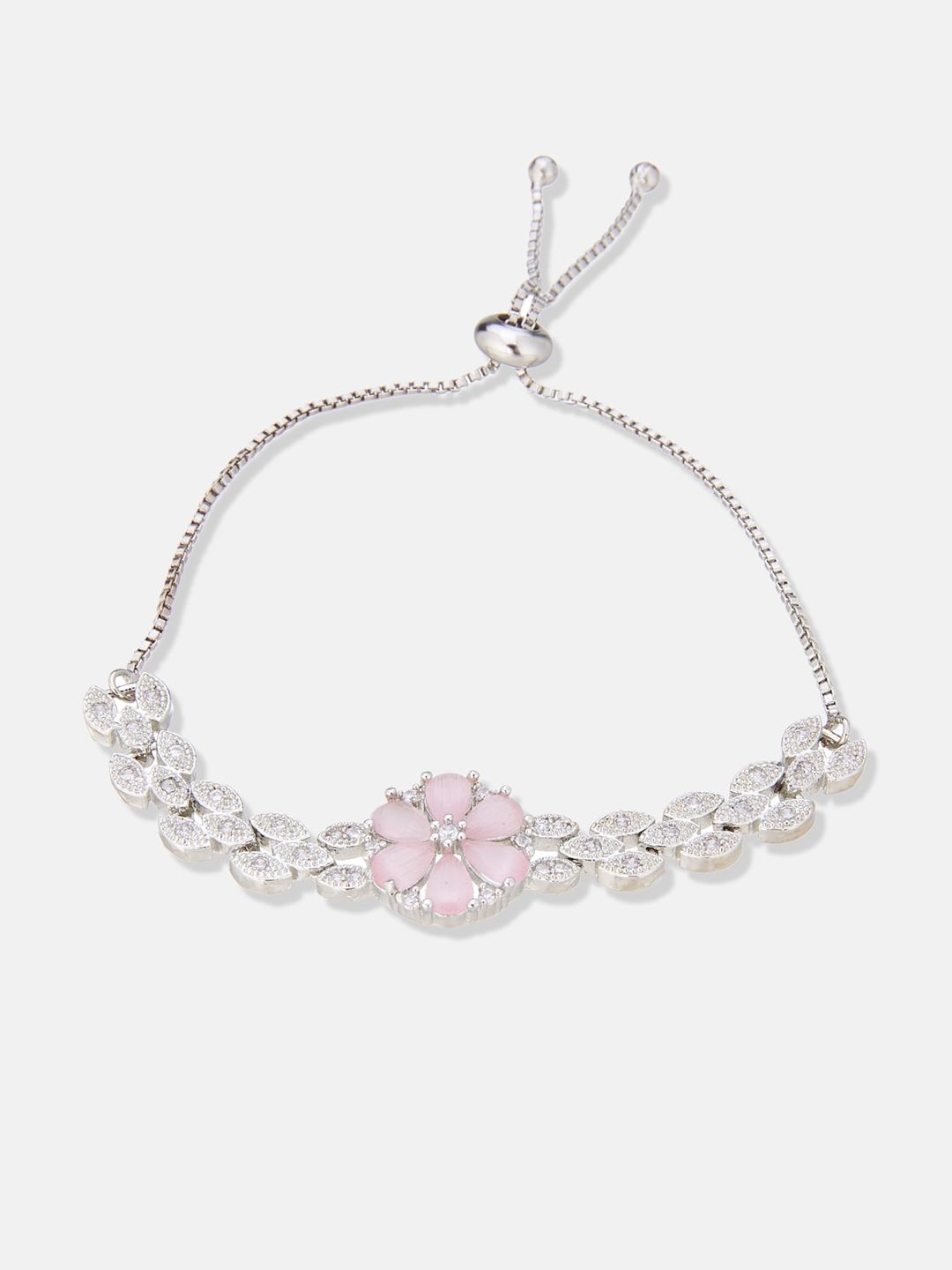 ATIBELLE Silver-Plated Cubic Zirconia-Studded Jewellery Set