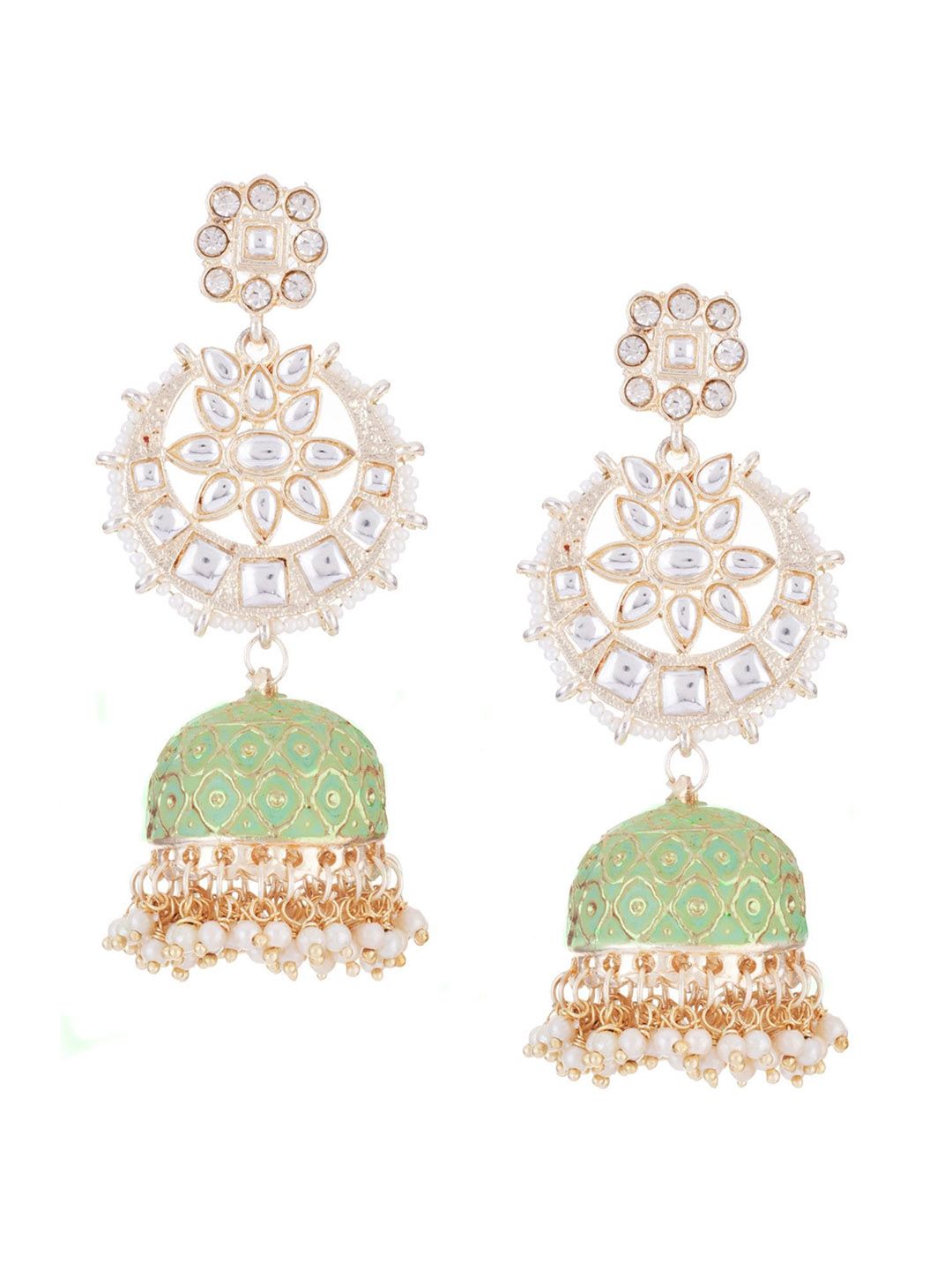 ATIBELLE Gold-Plated Kundan Studded Jewellery Set
