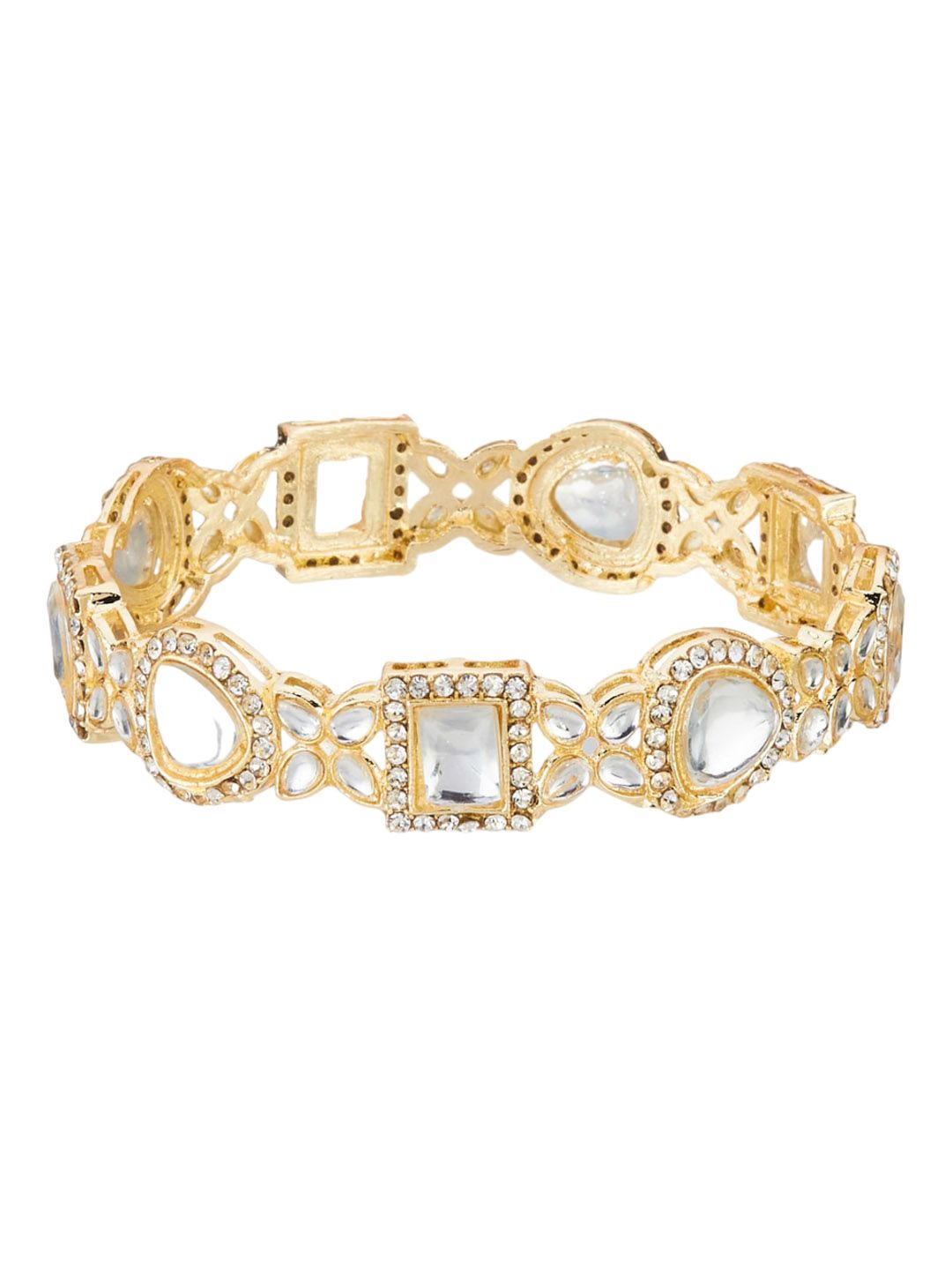 ATIBELLE Gold-Plated Kundan Studded Jewellery Set