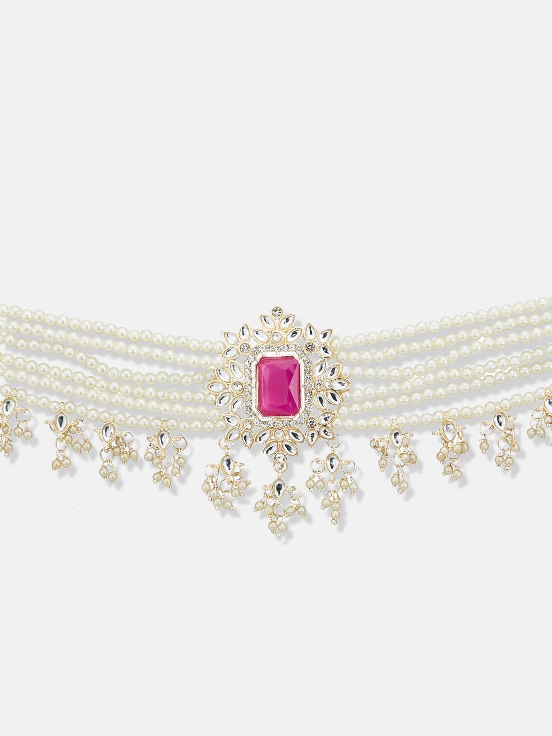 ATIBELLE Gold-Plated Kundan Studded Jewellery Set