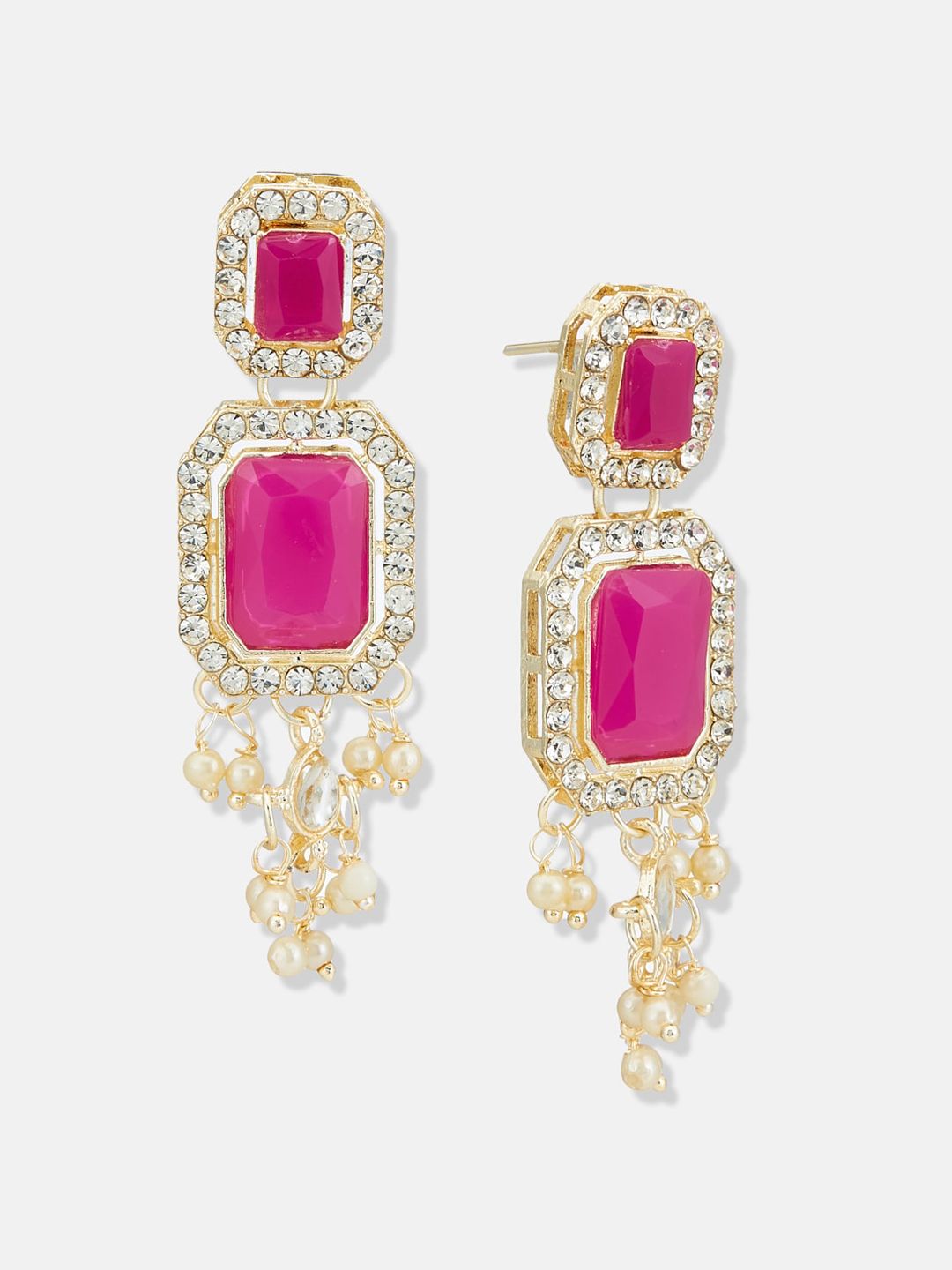 ATIBELLE Gold-Plated Kundan Studded Jewellery Set