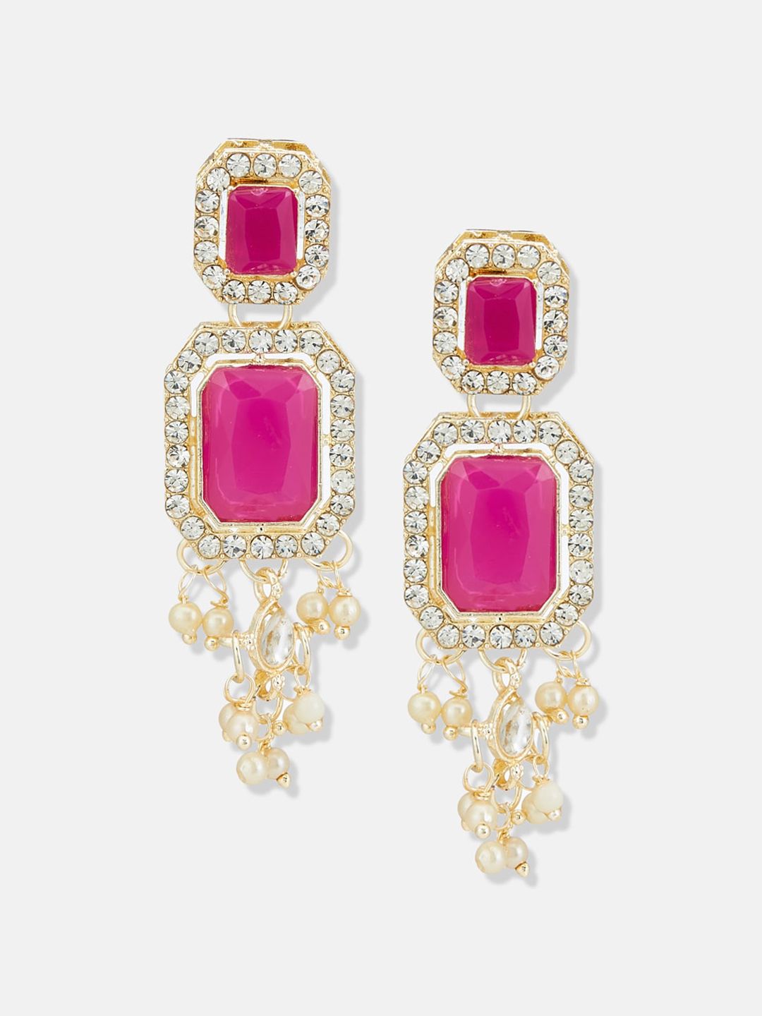ATIBELLE Gold-Plated Kundan Studded Jewellery Set