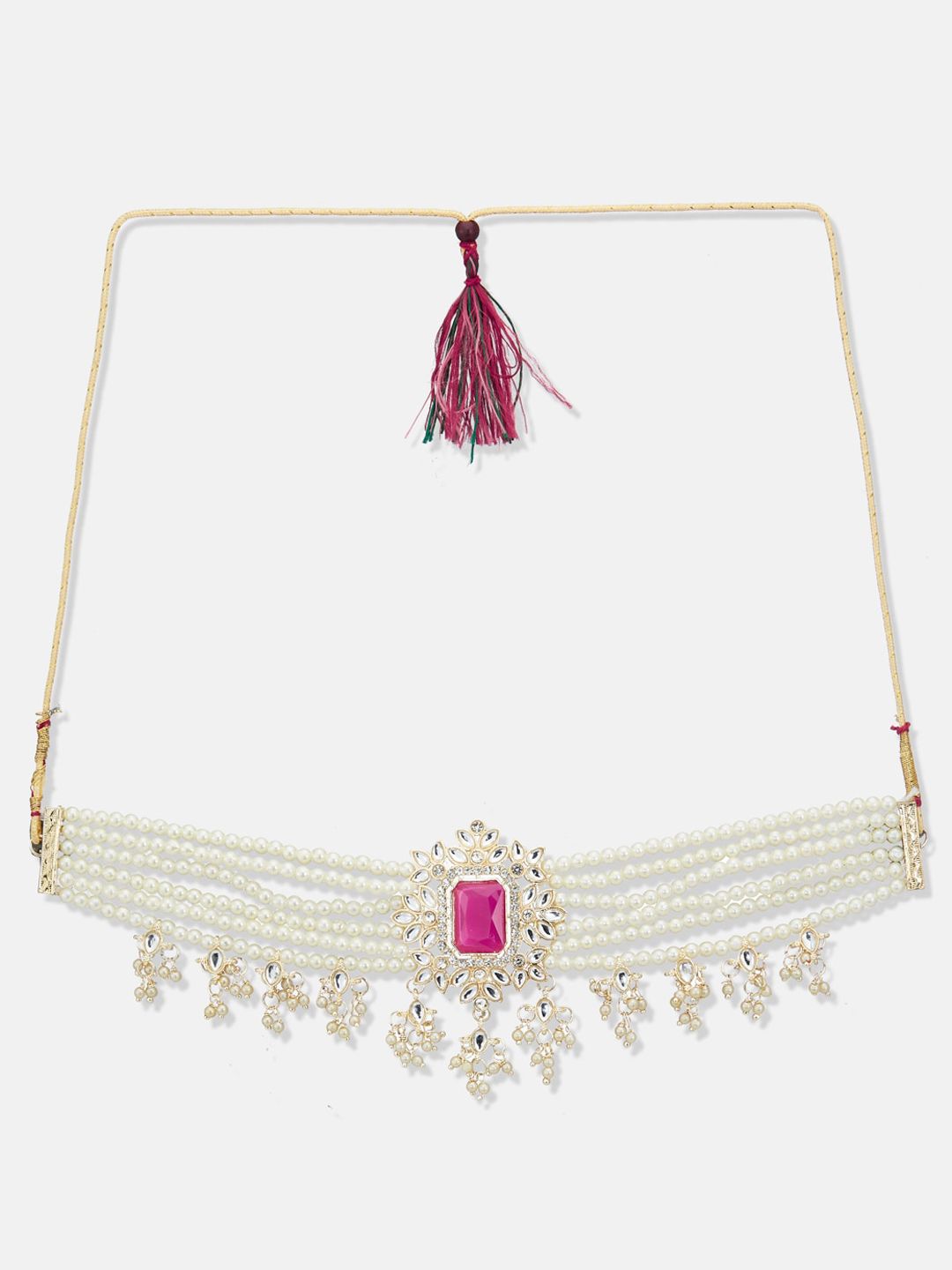 ATIBELLE Gold-Plated Kundan Studded Jewellery Set