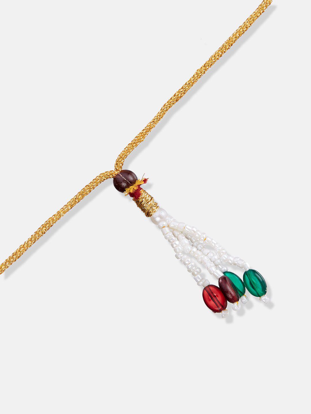 ATIBELLE Copper-Plated Stone-Studded & Beaded Jewellery Set