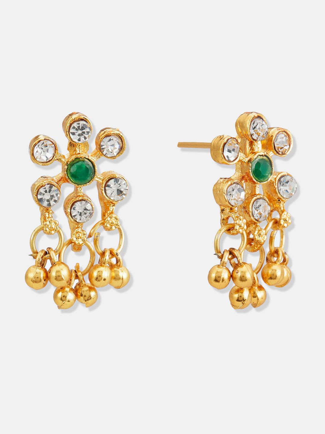 ATIBELLE Gold-Plated Stone Studded Jewellery Set