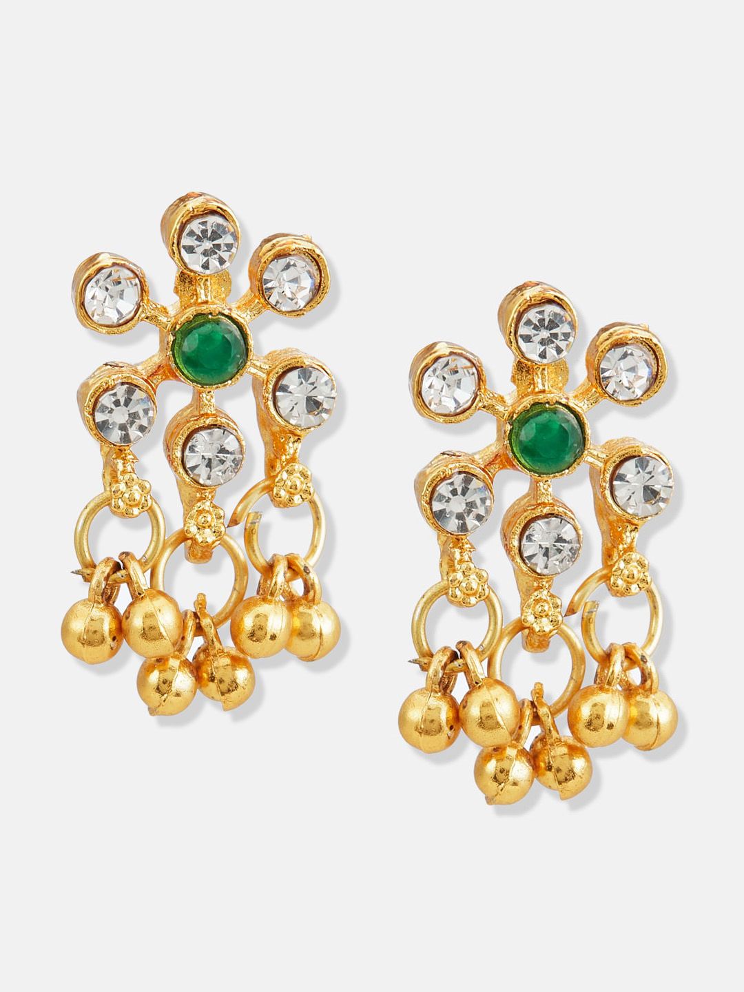 ATIBELLE Gold-Plated Stone Studded Jewellery Set