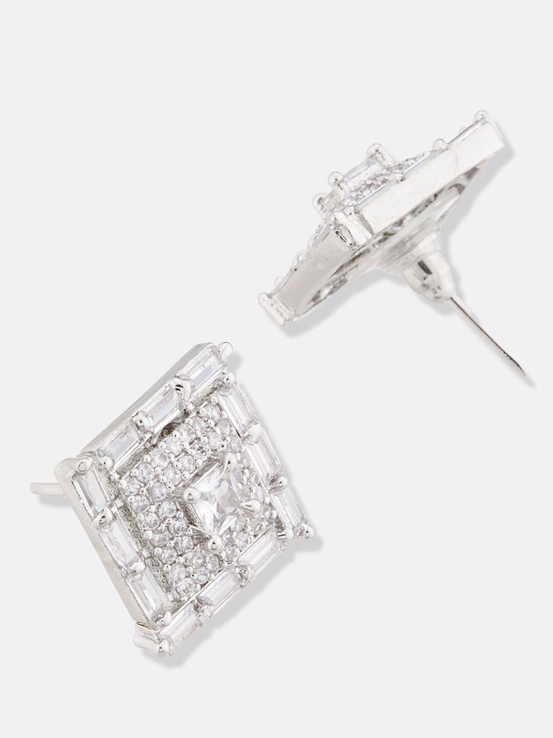 ATIBELLE  Sliver-Plated Cubic Zirconia Studded Jewellery Set