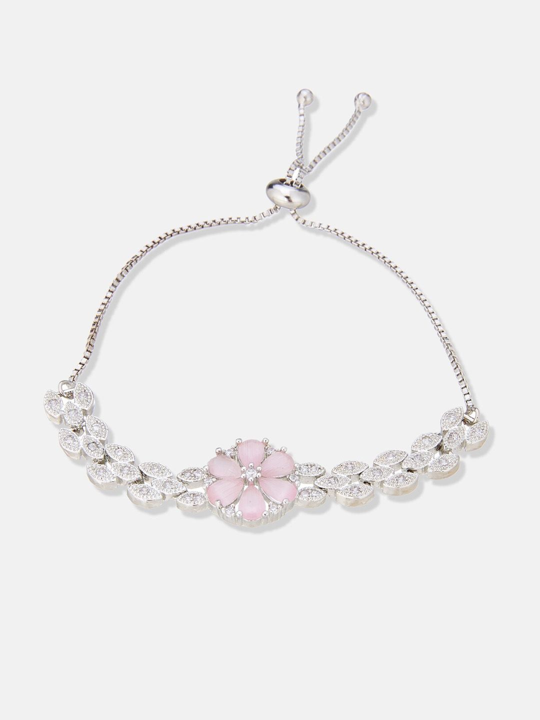 ATIBELLE  Sliver-Plated Cubic Zirconia Studded Jewellery Set