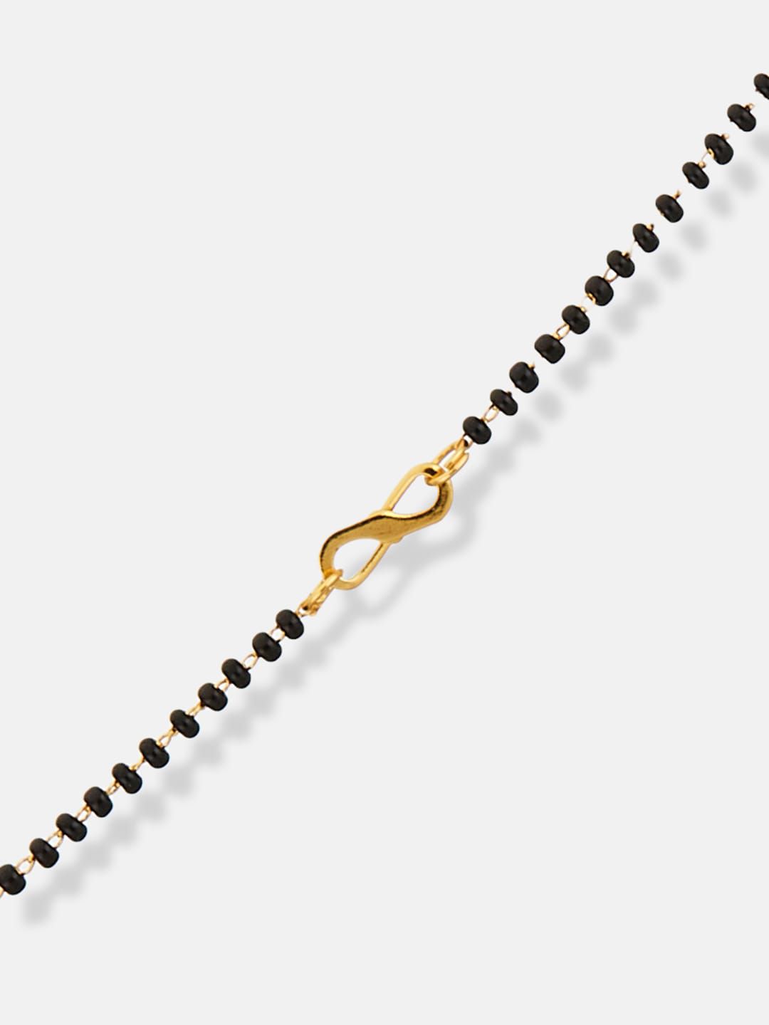 ATIBELLE Gold-Plated Stones Studded and Beaded Mangalsutra