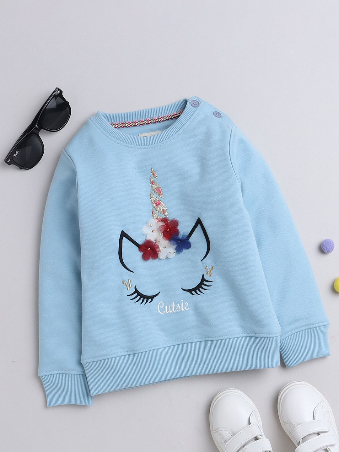 Yellow Apple Girls Graphic Printed Woollen Pullover Sweatshirt-picture-18