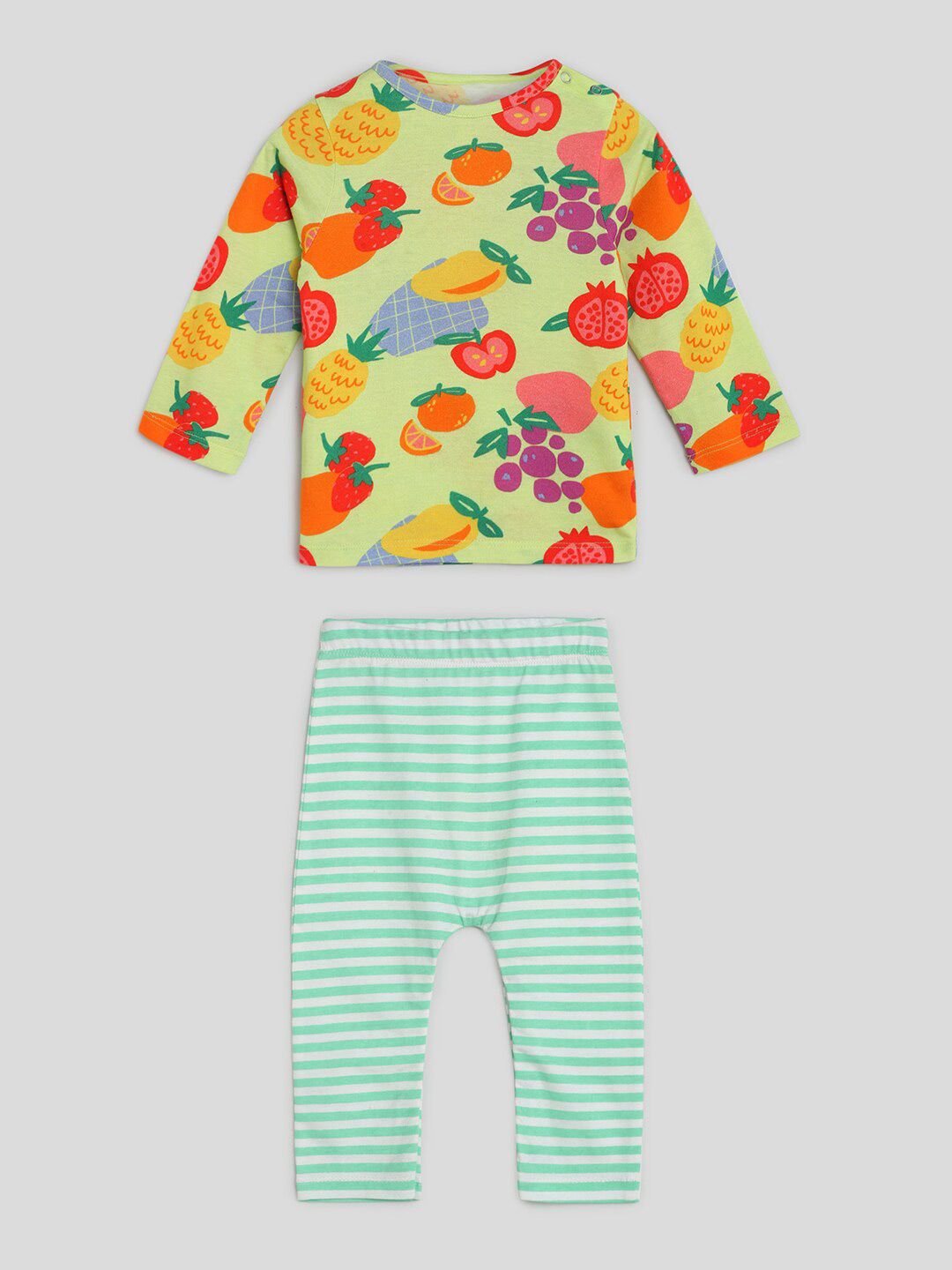 Somersault Kids Printed Pure Cotton T-shirt with Pyjamas-picture-40