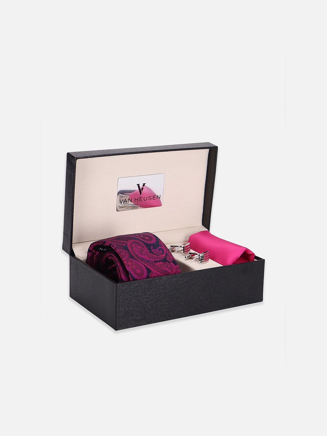 Van Heusen Men Tie Pocket Square And Cufflink Accessory Gift Set-picture-16