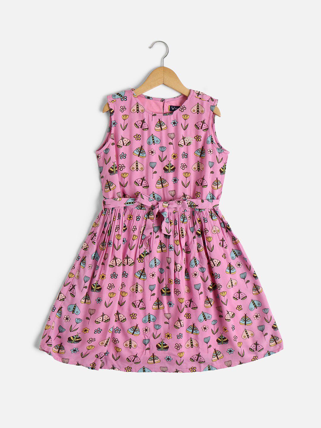 Allen Solly Junior Girls Conversational Print Fit & Flare Dress-picture-22