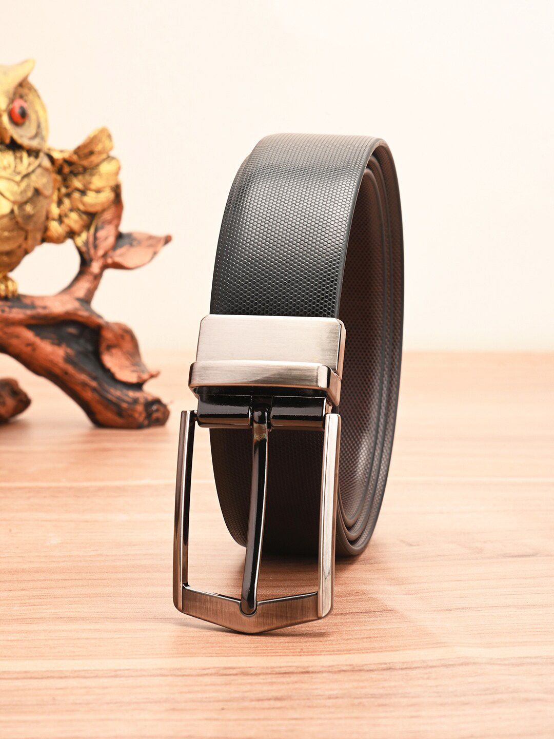BuckleUp Men Textured Leather Reversible Formal Belt-picture-26