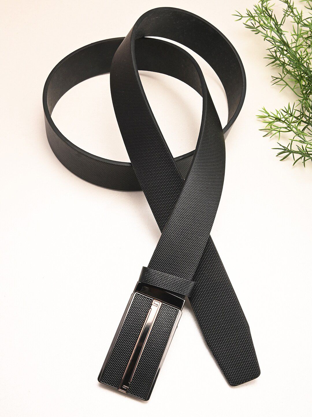 BuckleUp Men Textured Formal Belt-picture-29