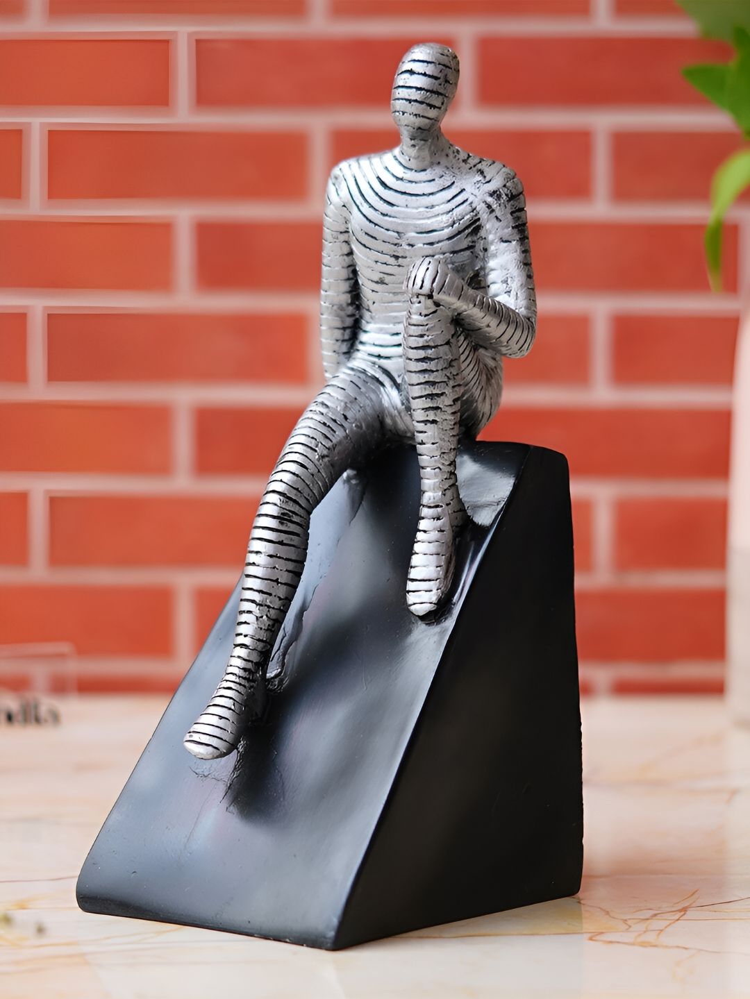 eCraftIndia Black Human Figurine Showpiece-image-20
