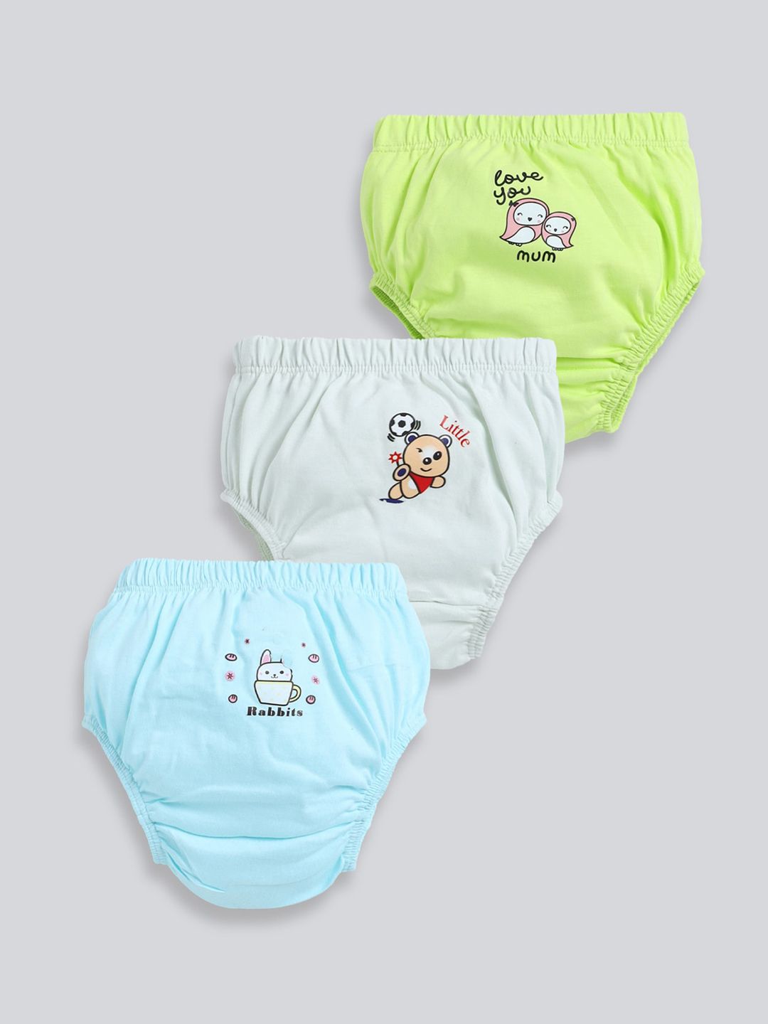 MooNKids Kids Pack Of 3 Printed Cotton Basic Briefs-image-47