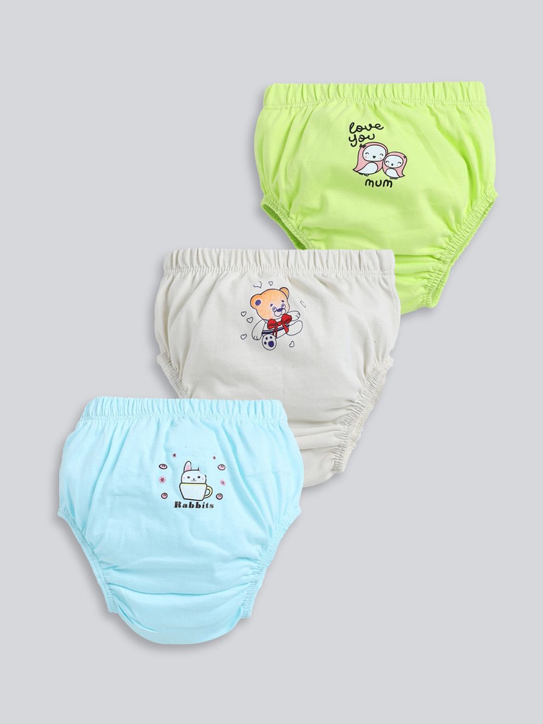 MooNKids Kids Pack Of 3 Printed Cotton Basic Briefs-image-44