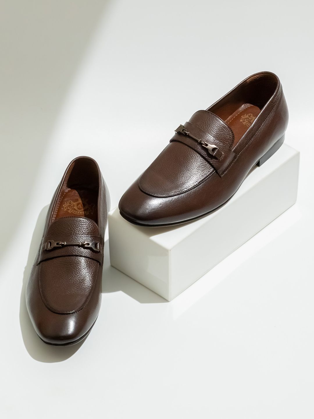 ATESBER by Inc.5 Men Buckle Detailed Leather Formal Slip-On Shoes-picture-33
