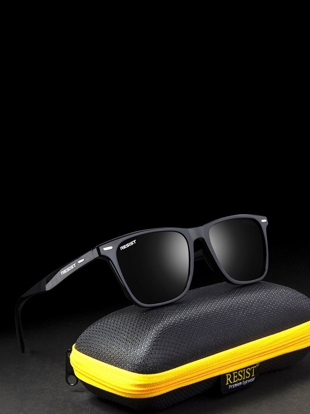 RESIST EYEWEAR Unisex Wayfarer Sunglasses with UV Protected Lens SLAY BLK BLACK2-image-32