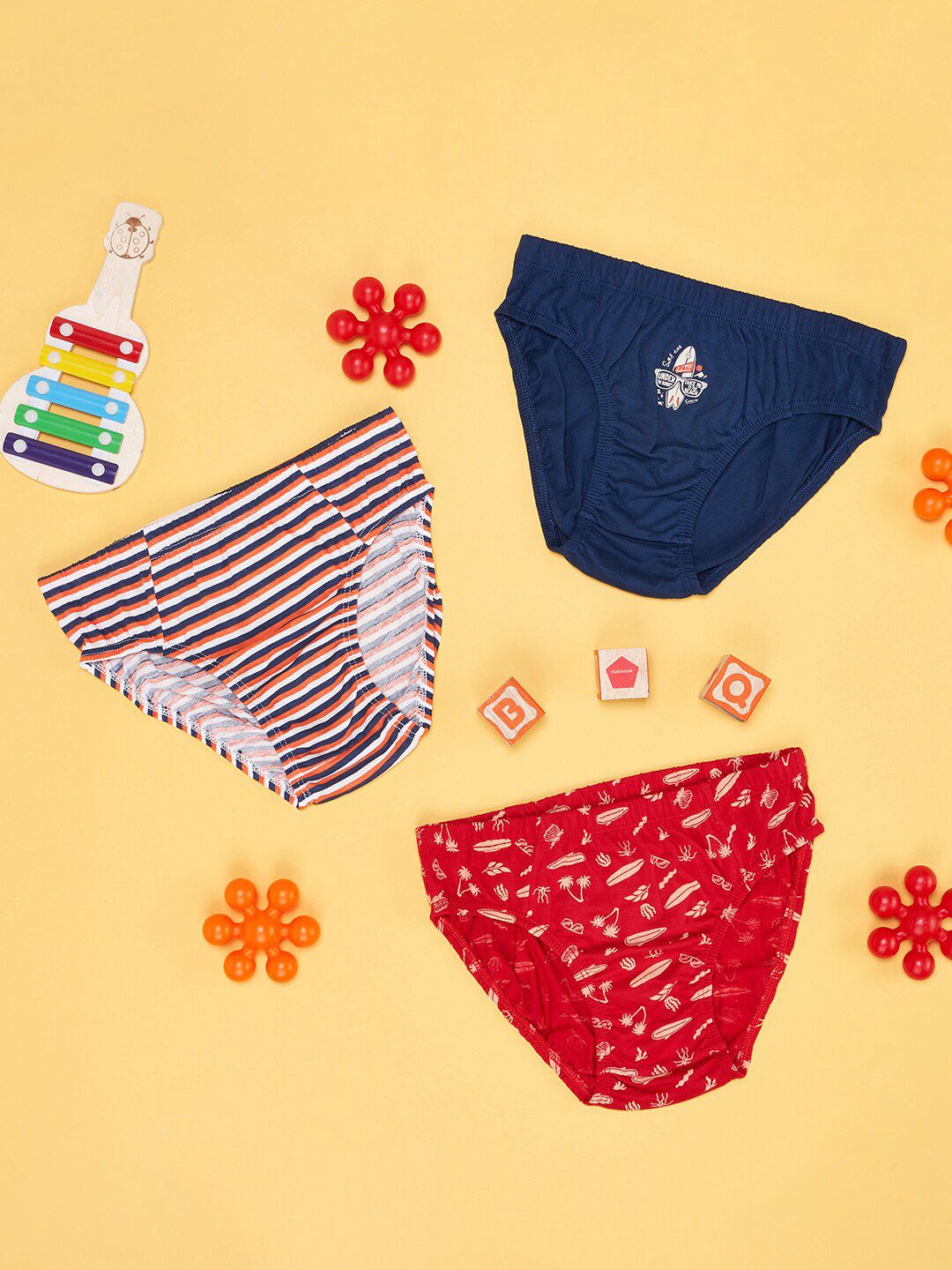 Pantaloons Junior Boys Pack Of 3 Printed Pure Cotton Basic Briefs 8909044212931-picture-37