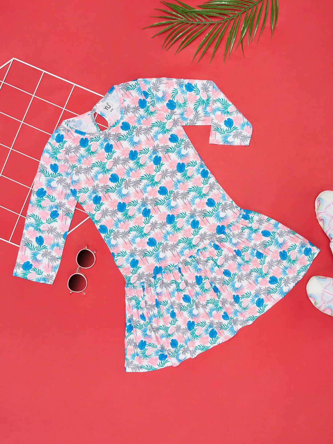 YU by Pantaloons Girls Floral Printed Cotton Drop-Waist Dress-picture-38