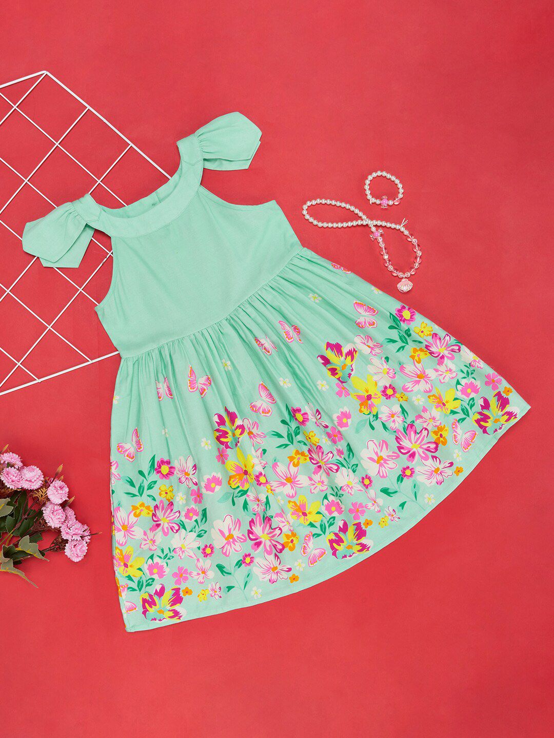 YU by Pantaloons Girls Floral Printed Fit and Flare Dress-picture-42