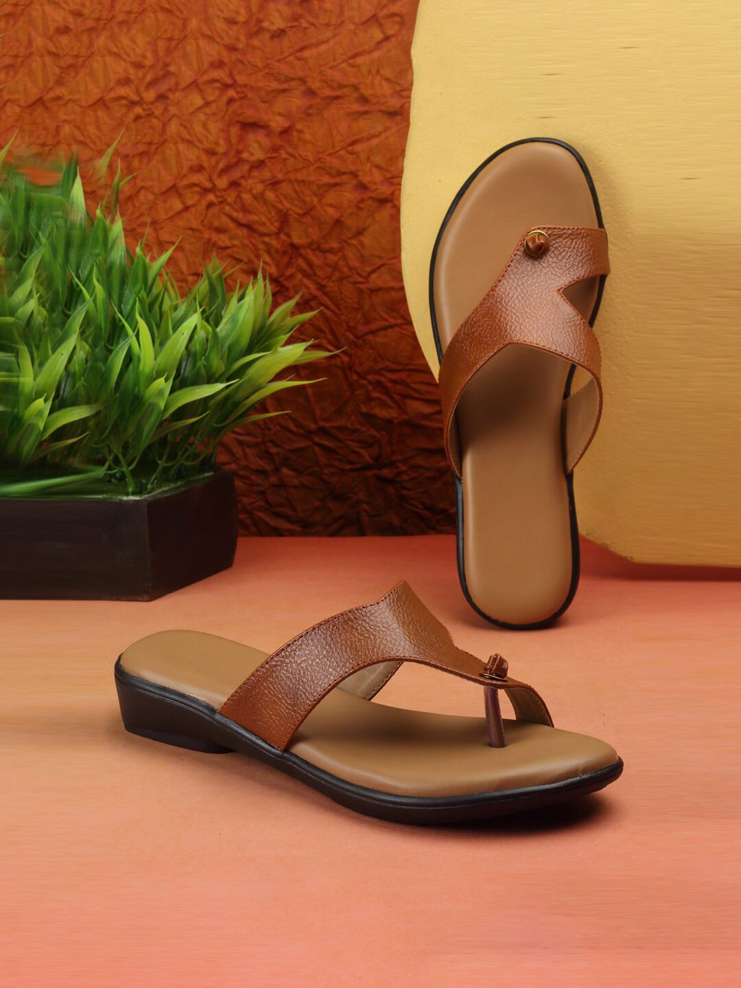 DEAS Textured One Toe Flats-picture-32