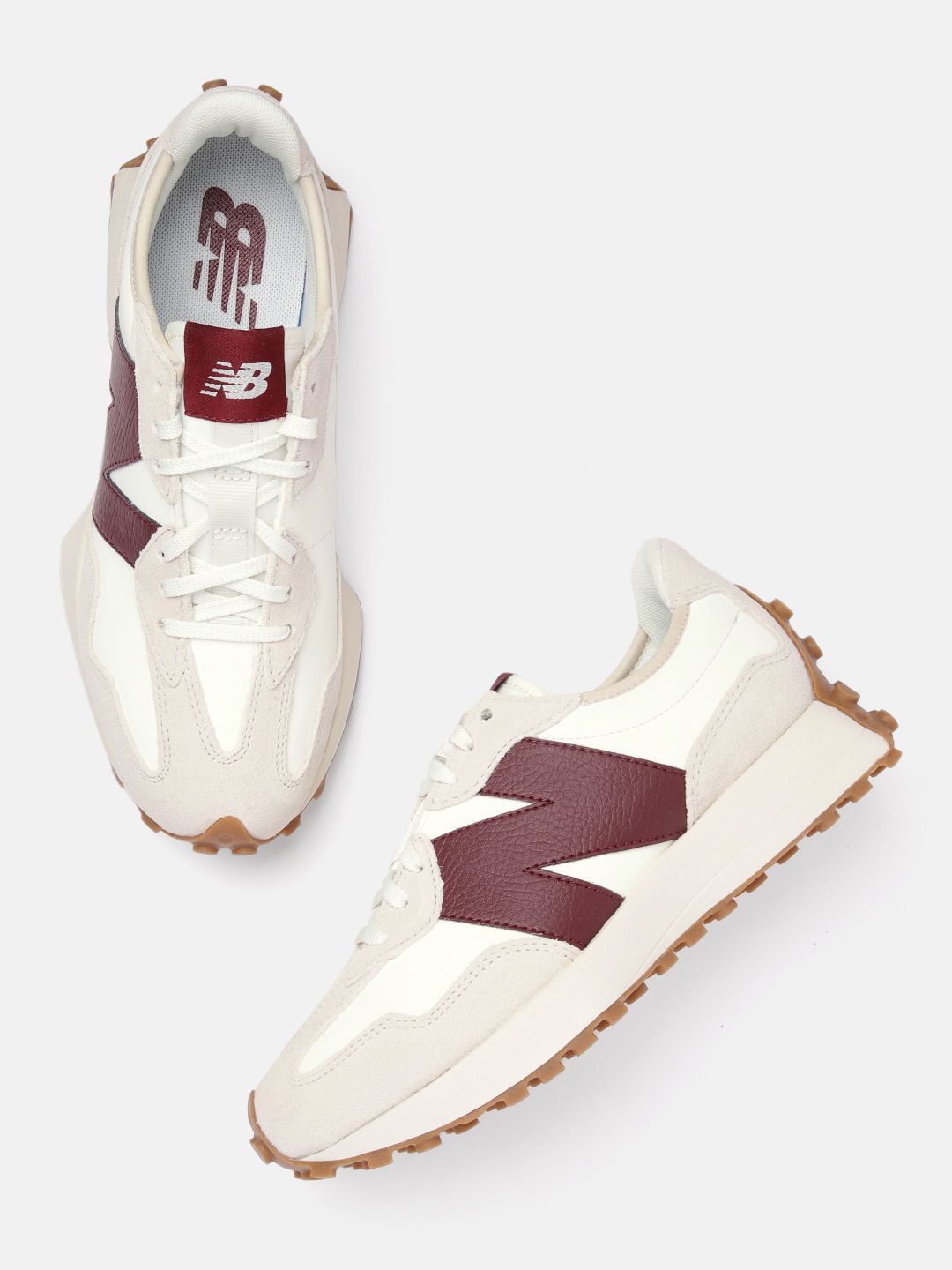 New Balance Women 327 Brand Logo Detail Round-Toe Everyday Sneakers