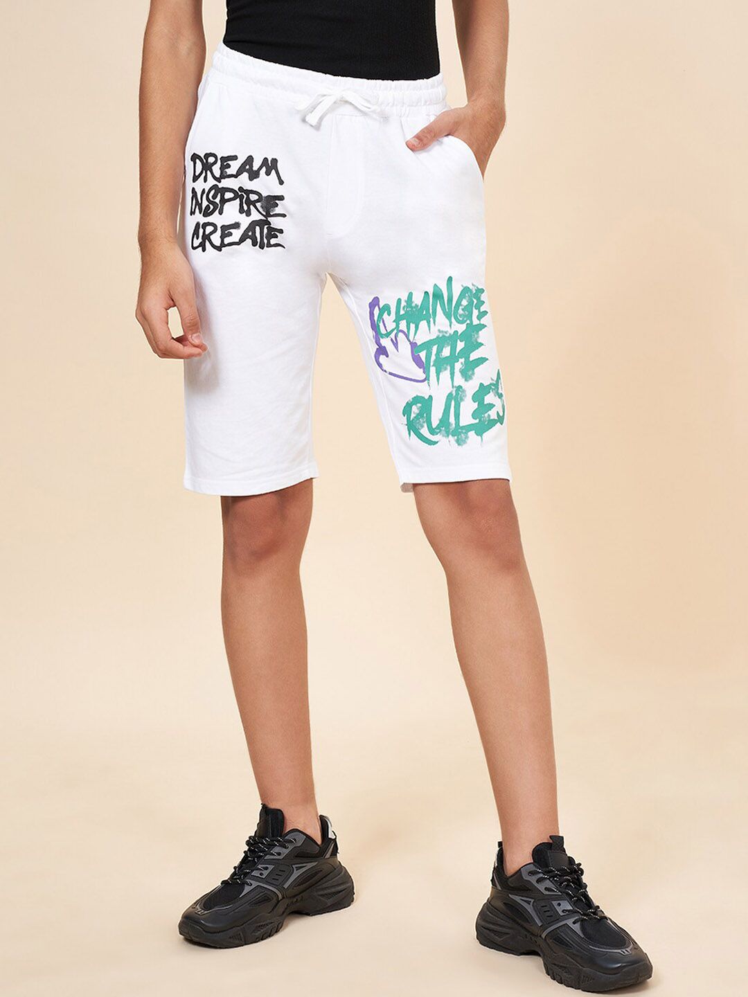 Coolsters by Pantaloons Boys Typography Printed Pure Cotton Shorts-picture-50