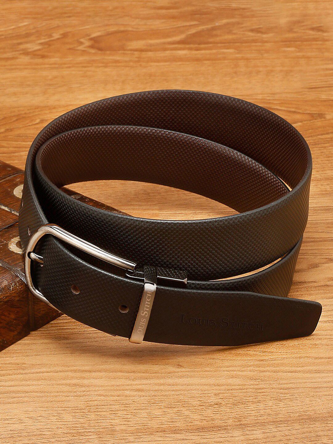 LOUIS STITCH Men Textured Leather Reversible Formal Belt-picture-25